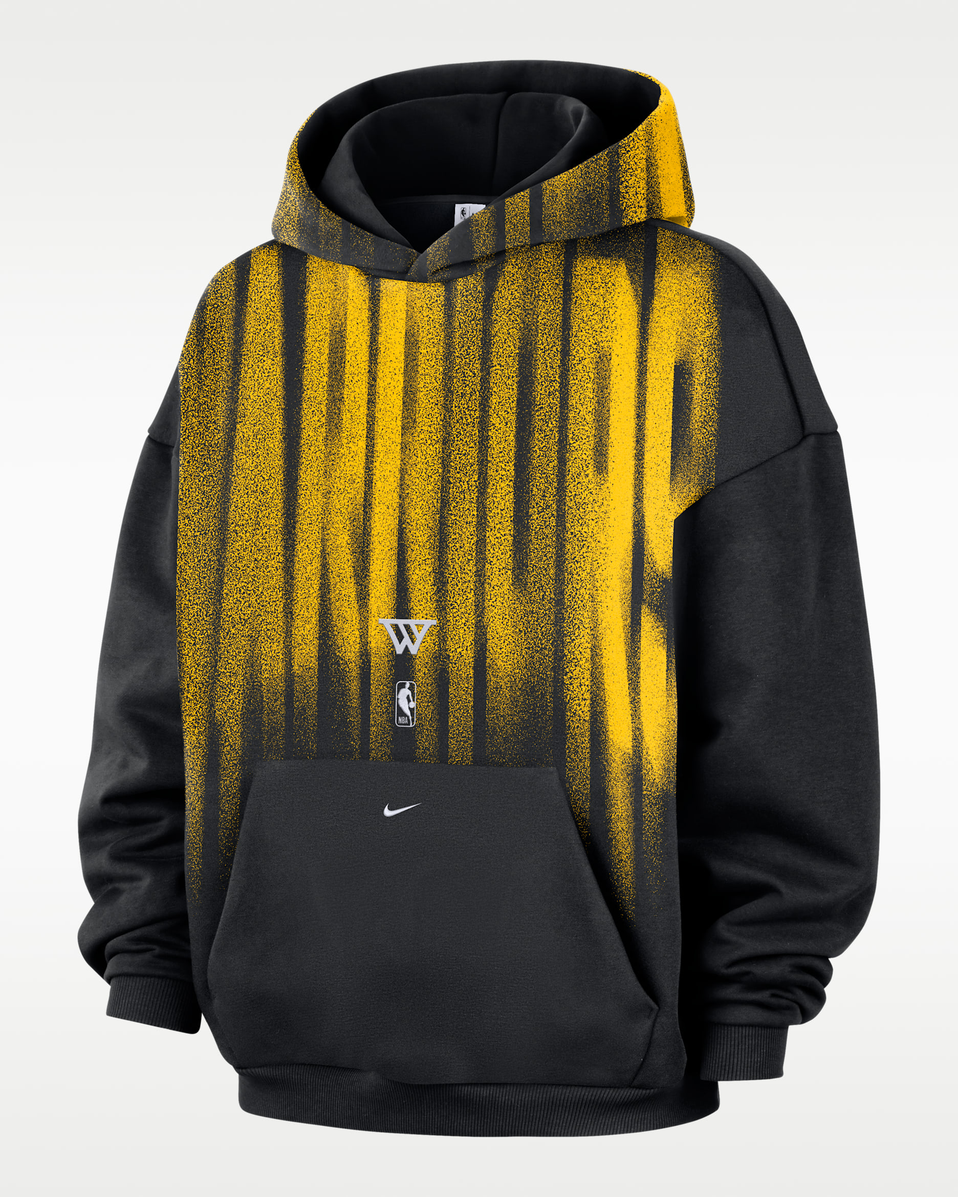 Sweat à capuche de basket en Fleece Golden State Warriors Nike Standard Issue pour homme - Noir/Blanc