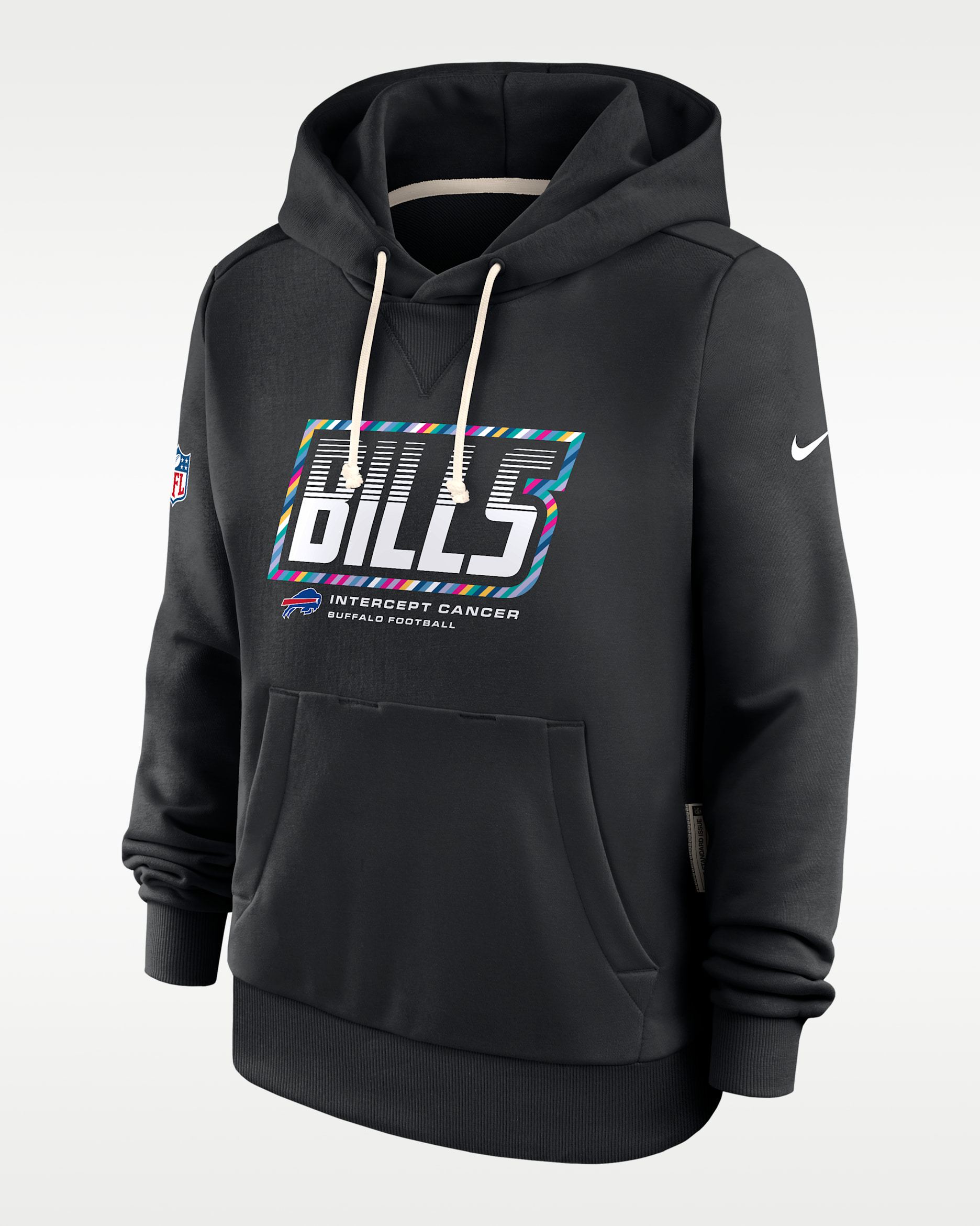Buffalo Bills Crucial Catch Standard Issue Women's Nike Dri-FIT NFL Pullover Hoodie - Black