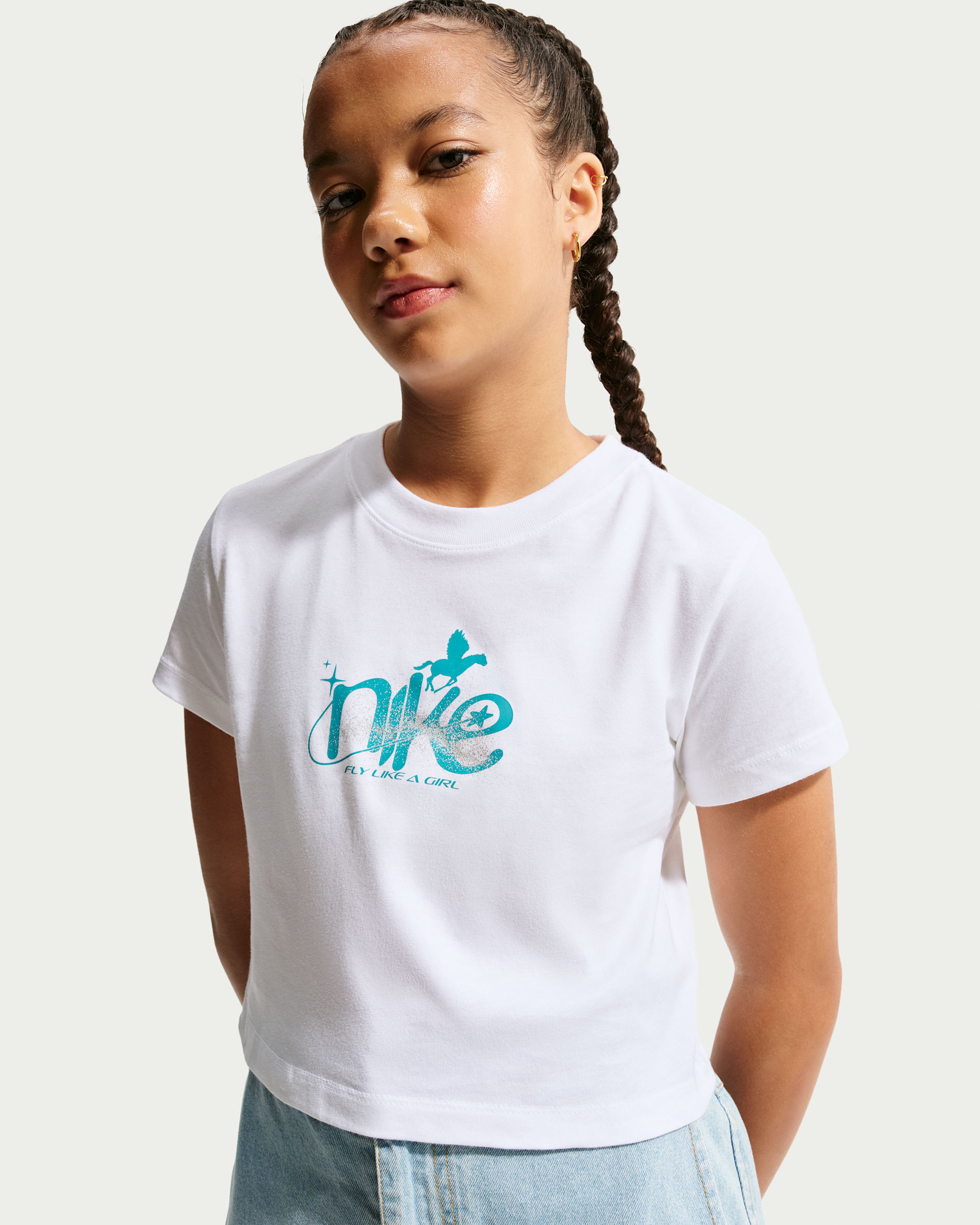 T-shirt court Mod Nike Sportswear pour ado (fille) - Blanc