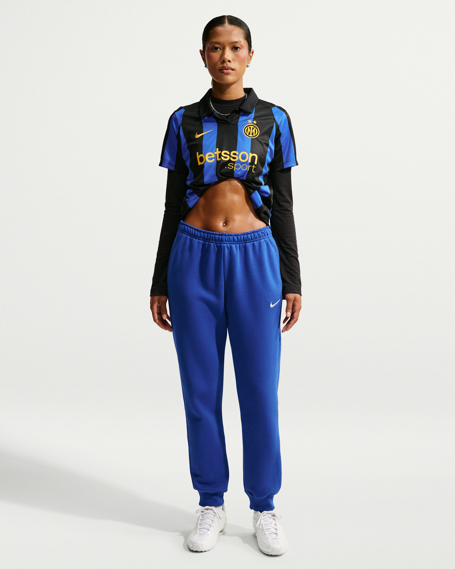 Nike Studio Fleece Medium Weight Women's Mid-Rise Joggers - Old Royal/Sail