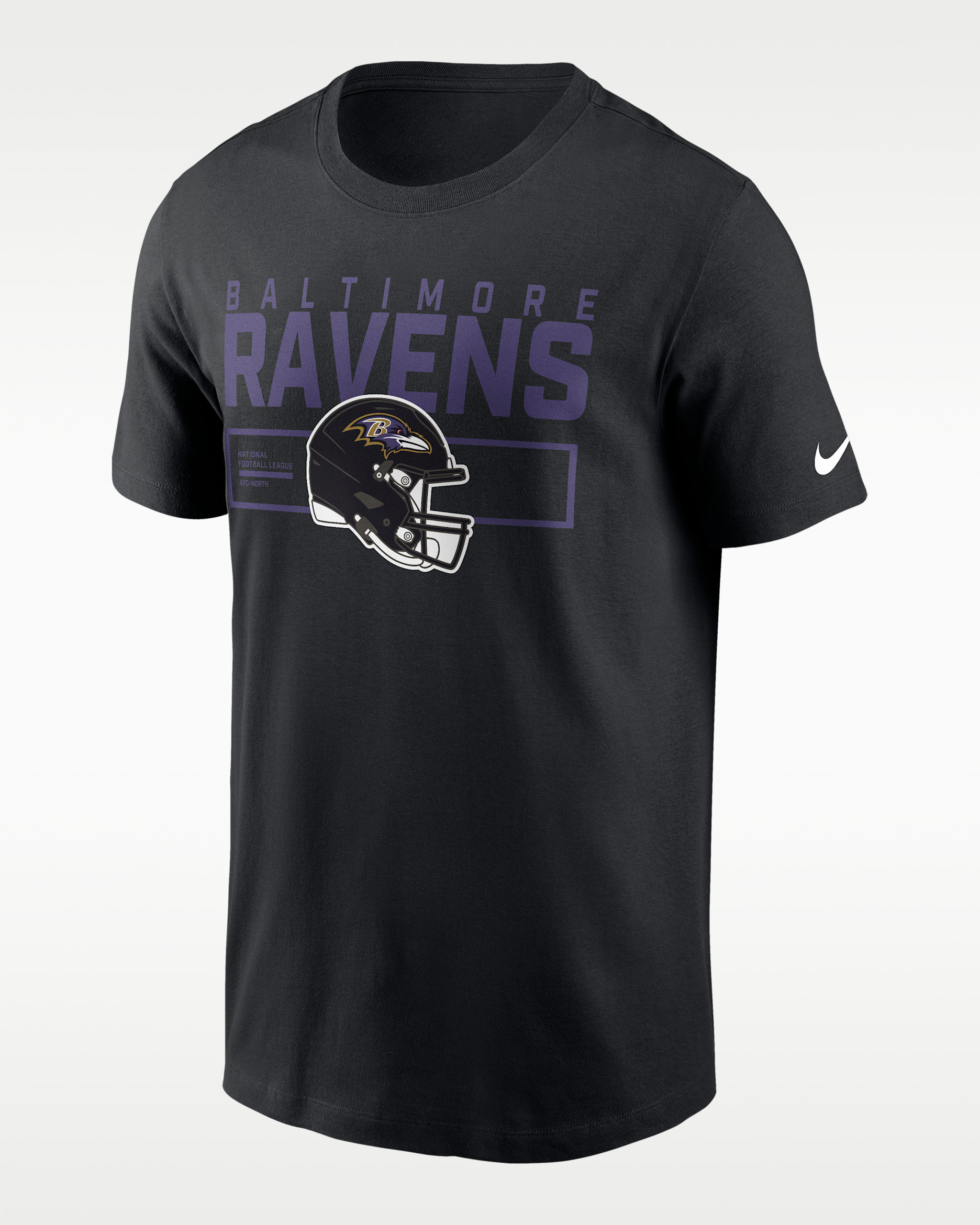 Baltimore Ravens Helmet Essential Men's Nike NFL T-Shirt - Black