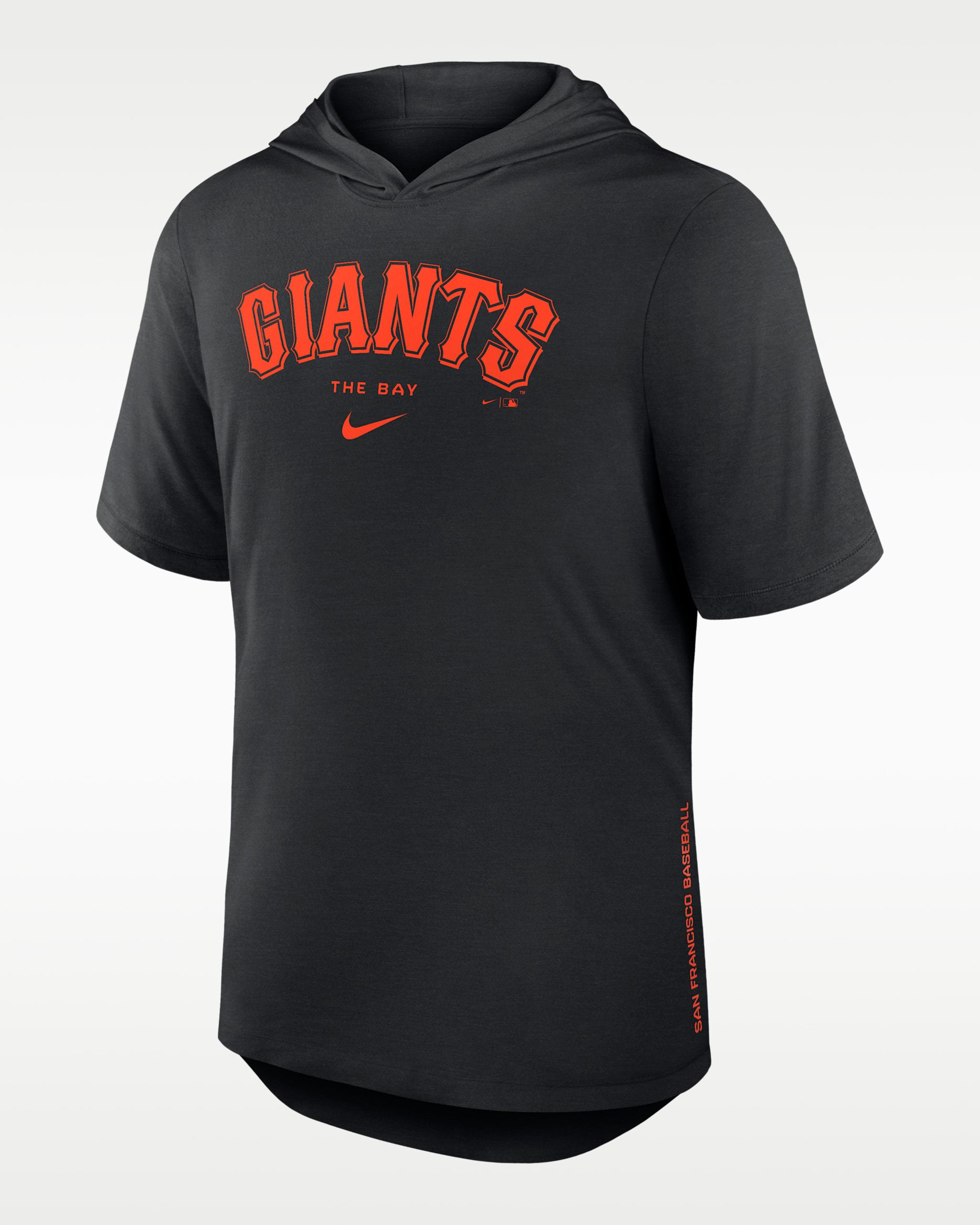 San Francisco Giants Arched Wordmark Men's Nike Dri-FIT MLB Hooded T-Shirt - Black
