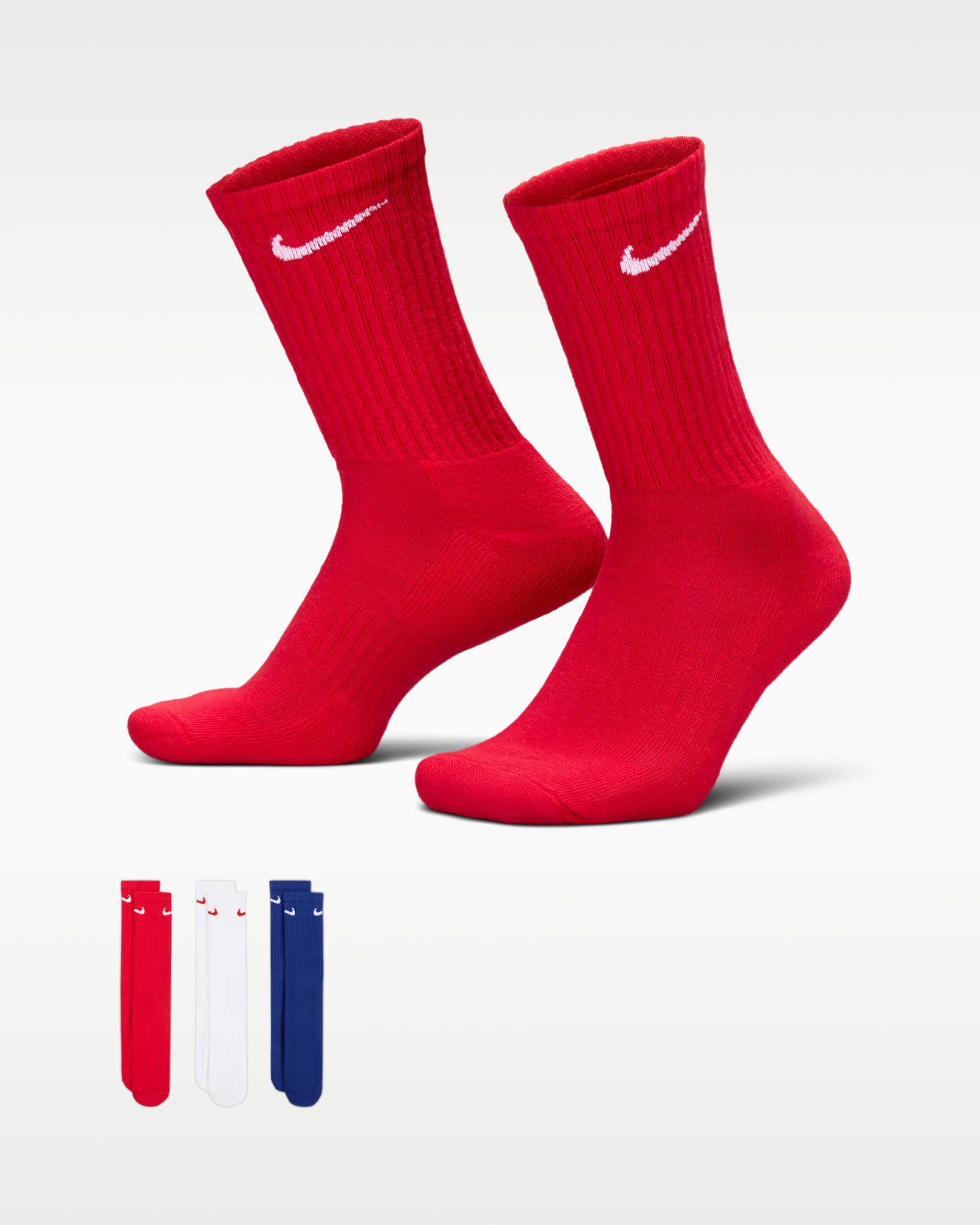 Nike Everyday Cushioned Training Crew Socks (3 Pairs) - Multi-Colour