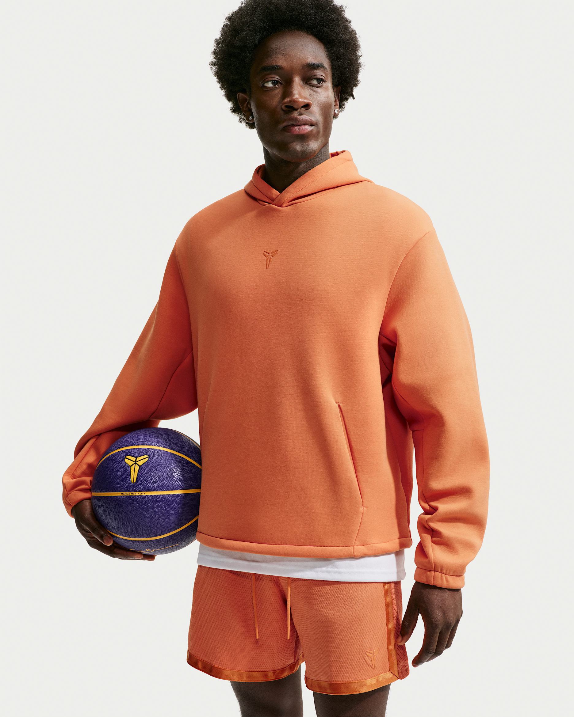 Kobe Men's Nike Dri-FIT Pullover Basketball Hoodie - Hot Curry/Hot Curry