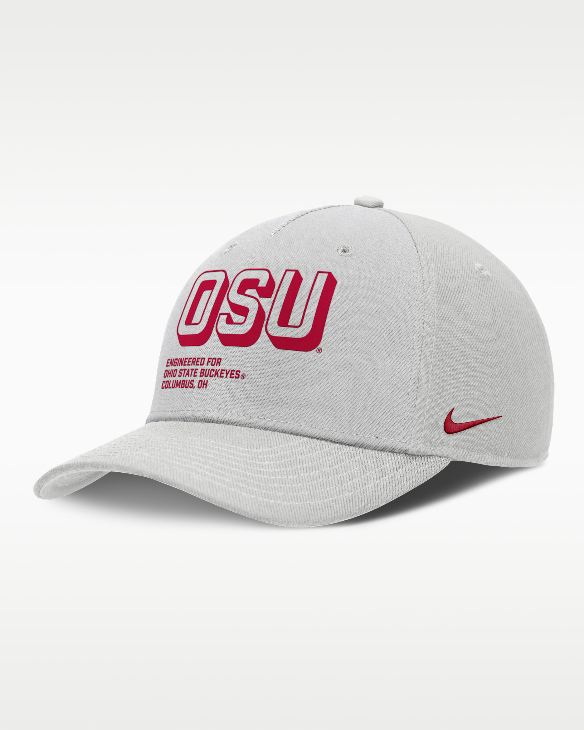 Gorra universitaria Nike ajustable para hombre Ohio State On-Field Primetime Rise - Gris