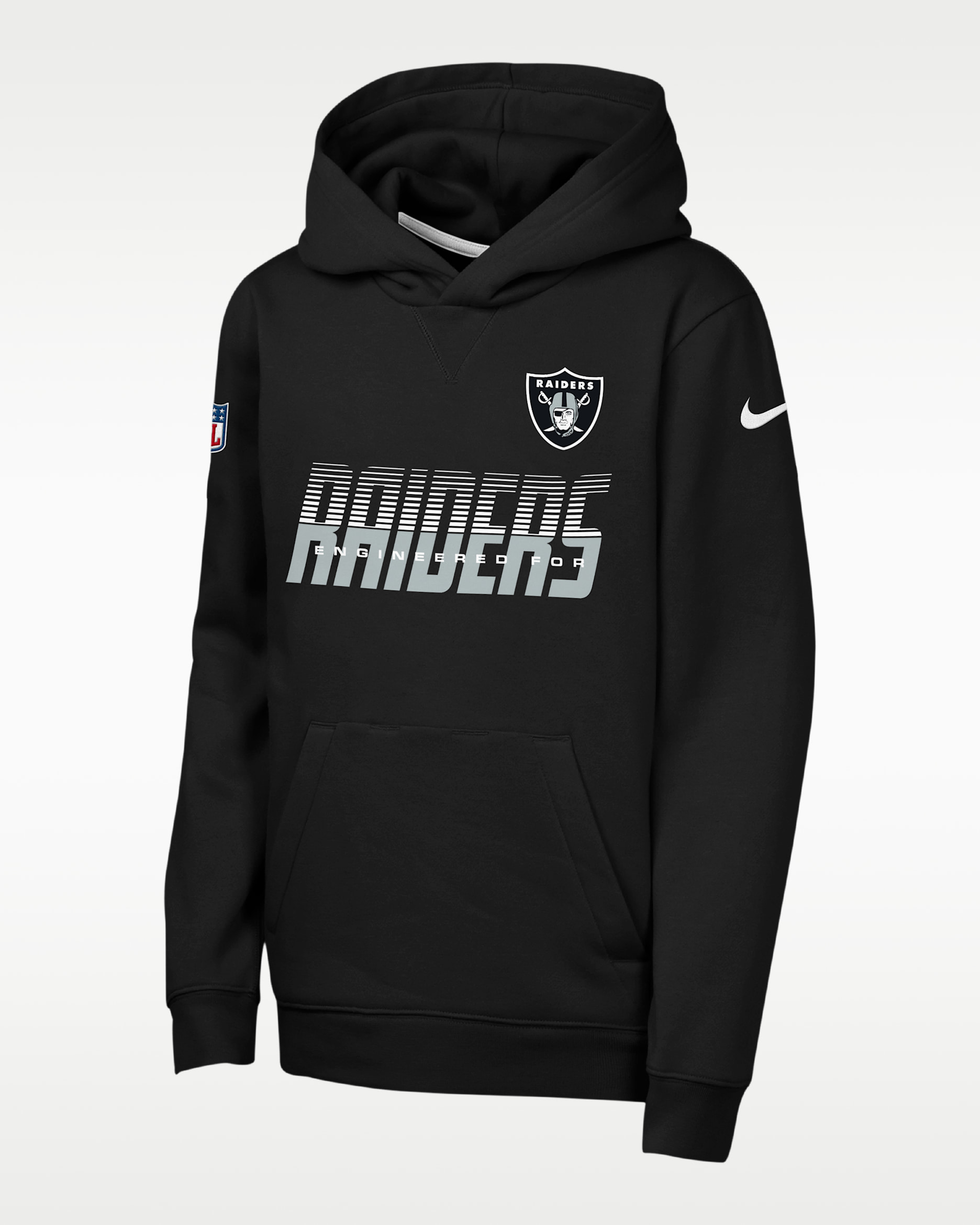 Las Vegas Raiders Sideline Big Kids' Nike NFL Pullover Hoodie - Black