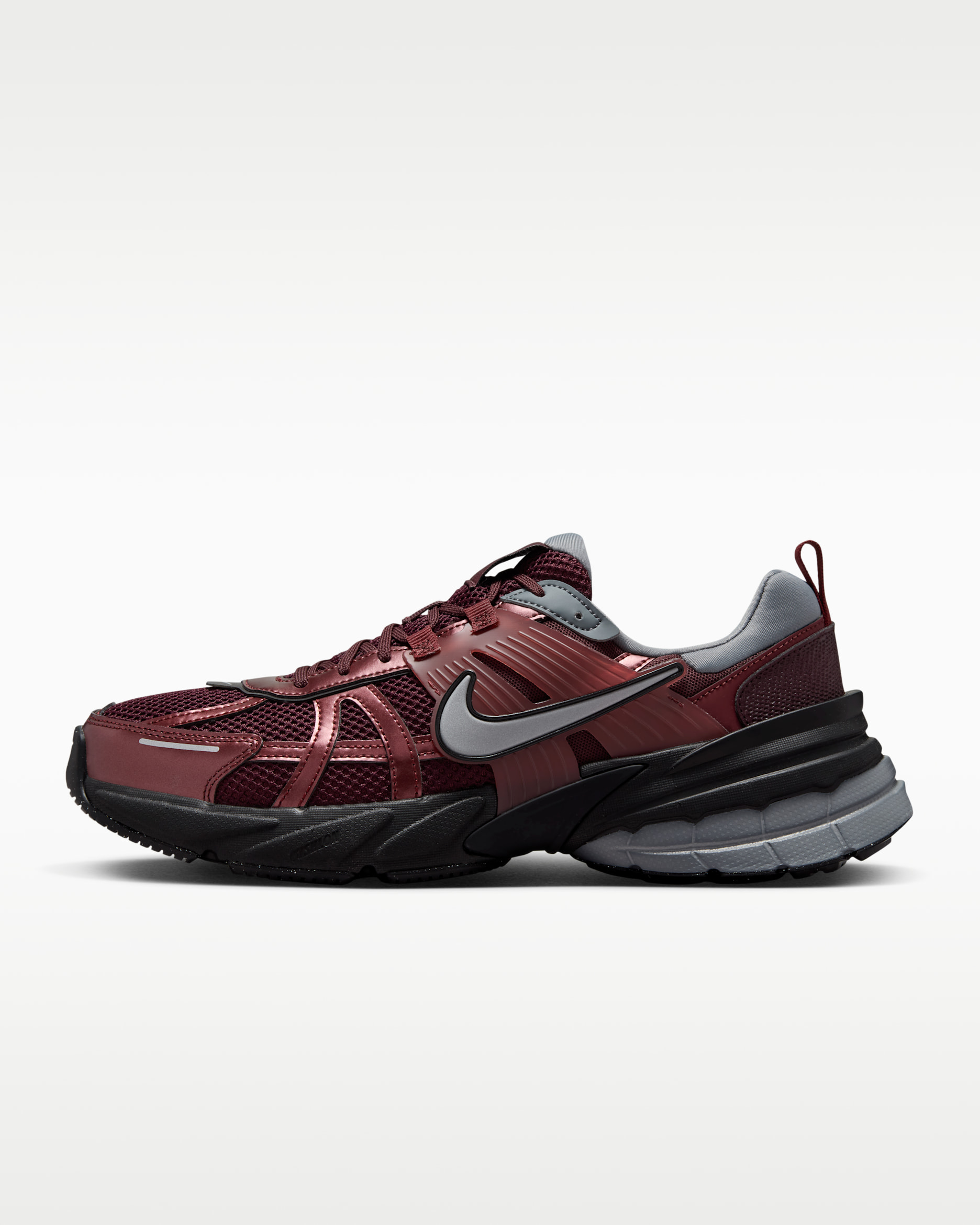Nike V2K Run Men's Shoes - Burgundy Crush/Dark Team Red/Cool Grey/Metallic Silver