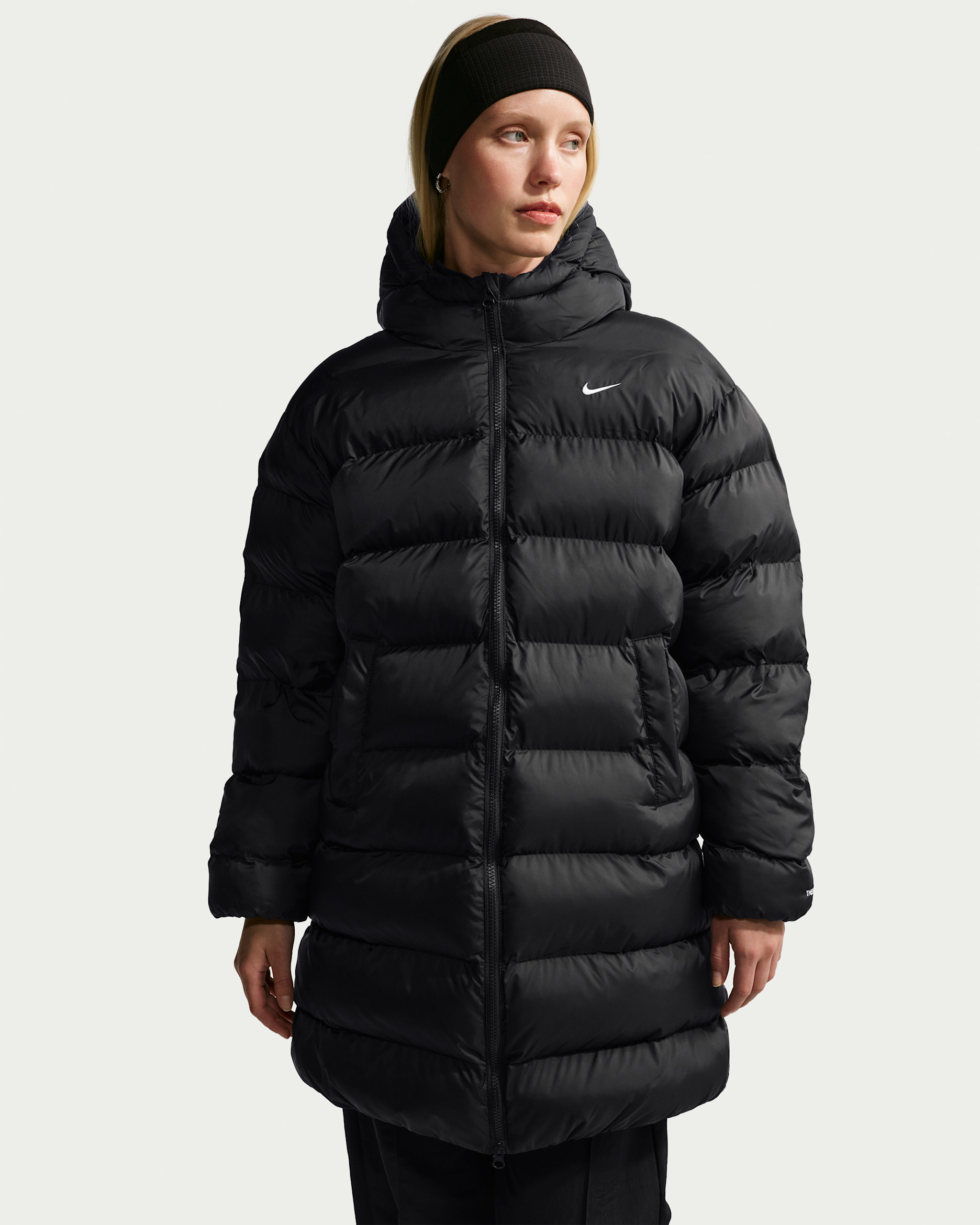 Nike Sportswear Classic Women's Loose Therma-FIT Hooded Parka - Black/Sail