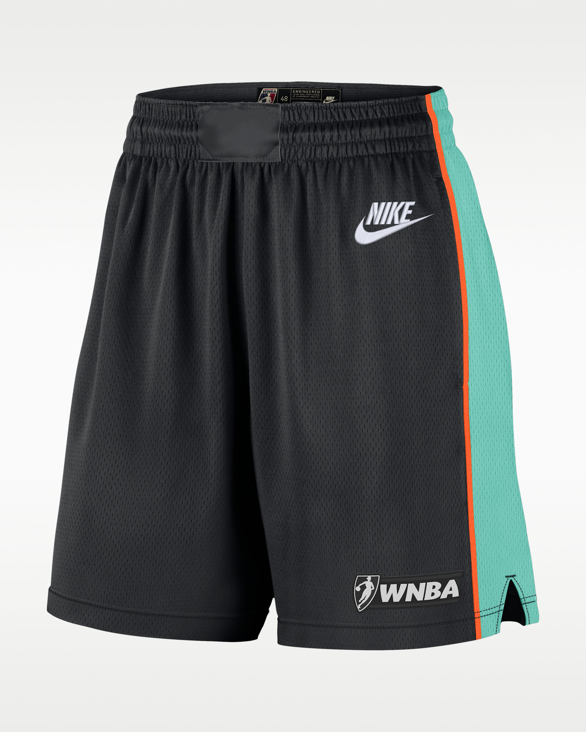 New York Liberty Court Origins Nike Women's Dri-FIT Victory Knee-Length Shorts - Black/Mint