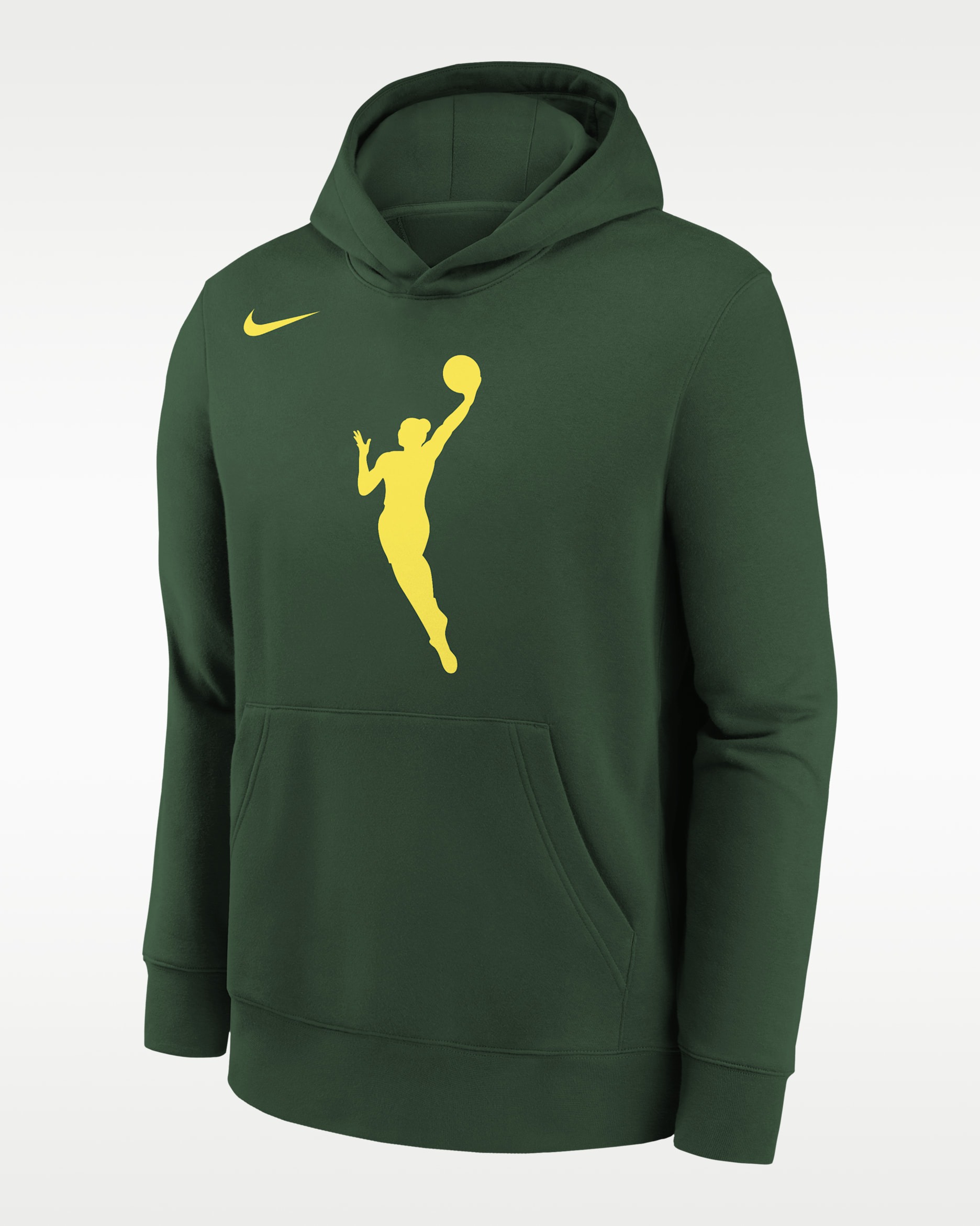 Team 13 Big Kids' Nike WNBA Pullover Hoodie - Hunter Green/Yellow