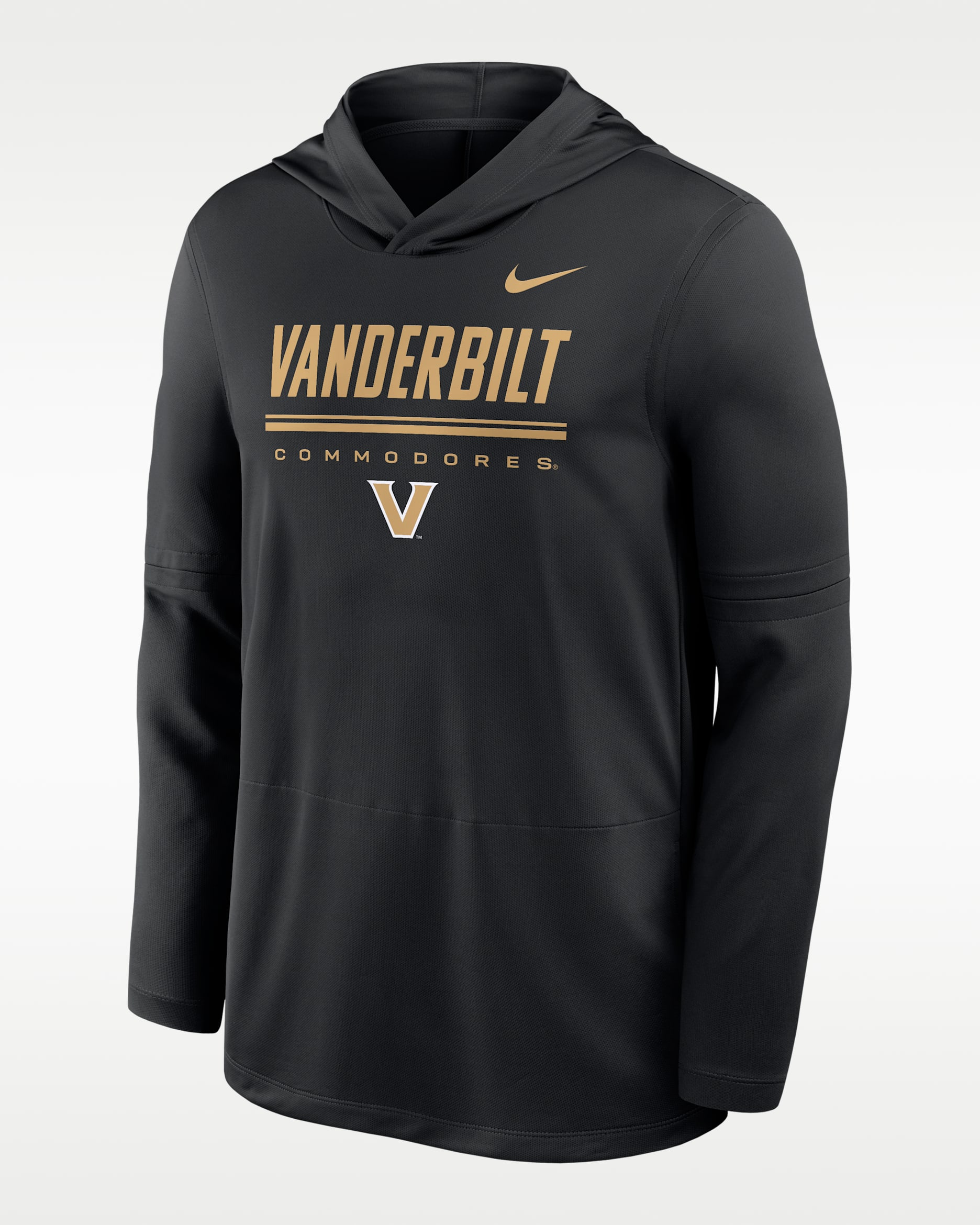 Sudadera con gorro Dri-FIT ligera para hombre Nike College (Vanderbilt) - Negro