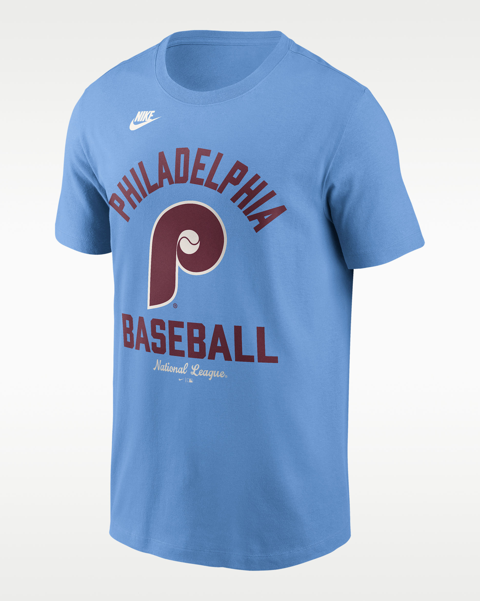 Philadelphia Phillies Cooperstown Men's Nike MLB T-Shirt - Light Blue