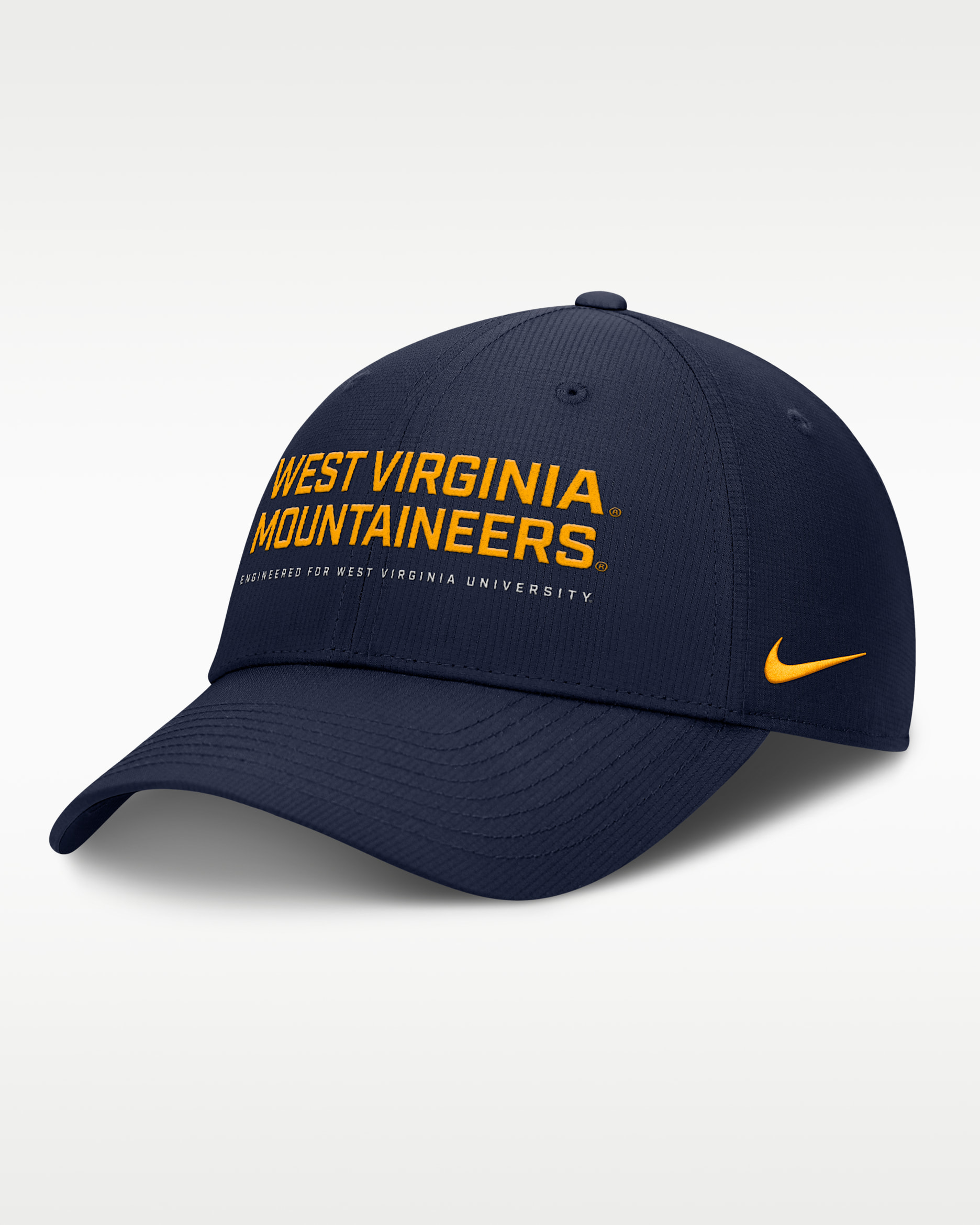 West Virginia On-Field Club Gameday Men's Nike Dri-FIT College Adjustable Hat - Navy
