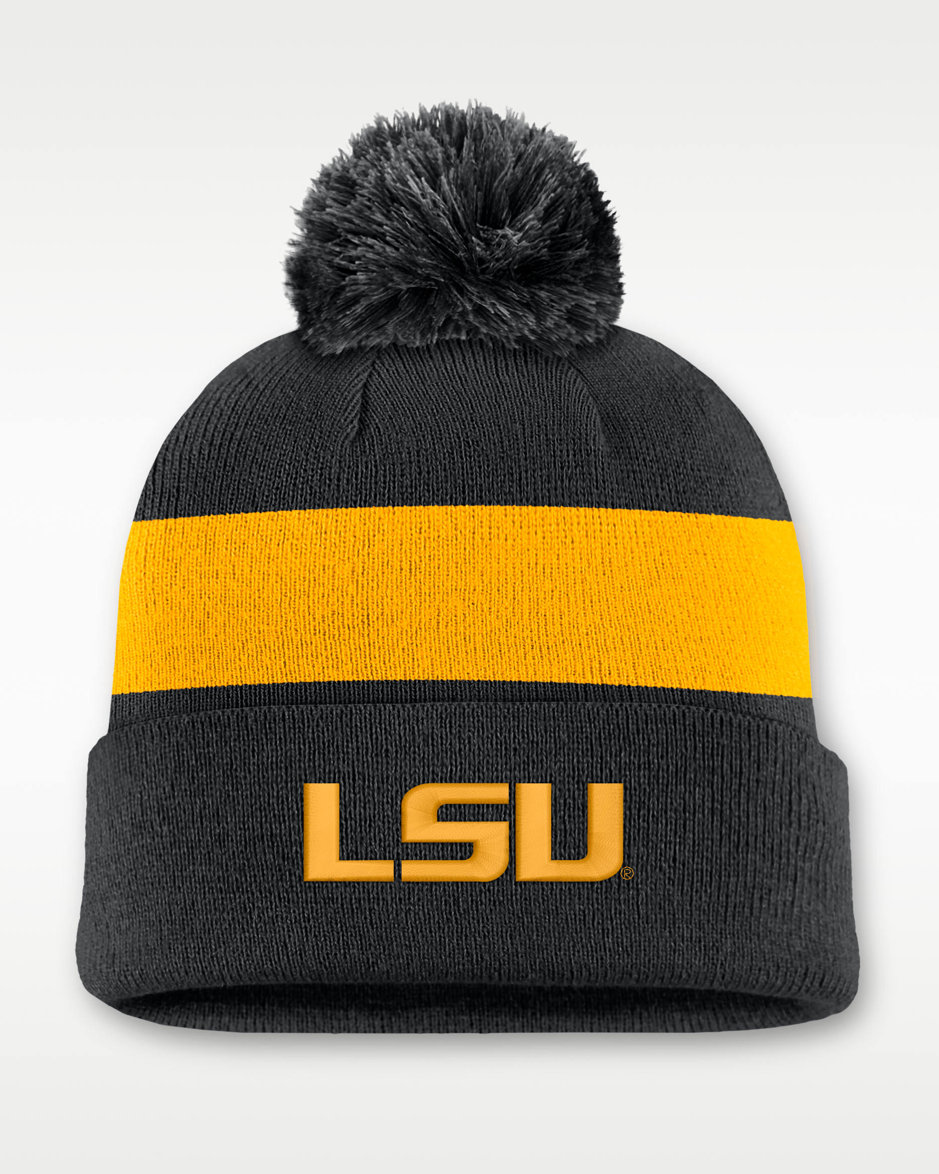 LSU Peak Men's Nike College Cuffed Beanie - Black