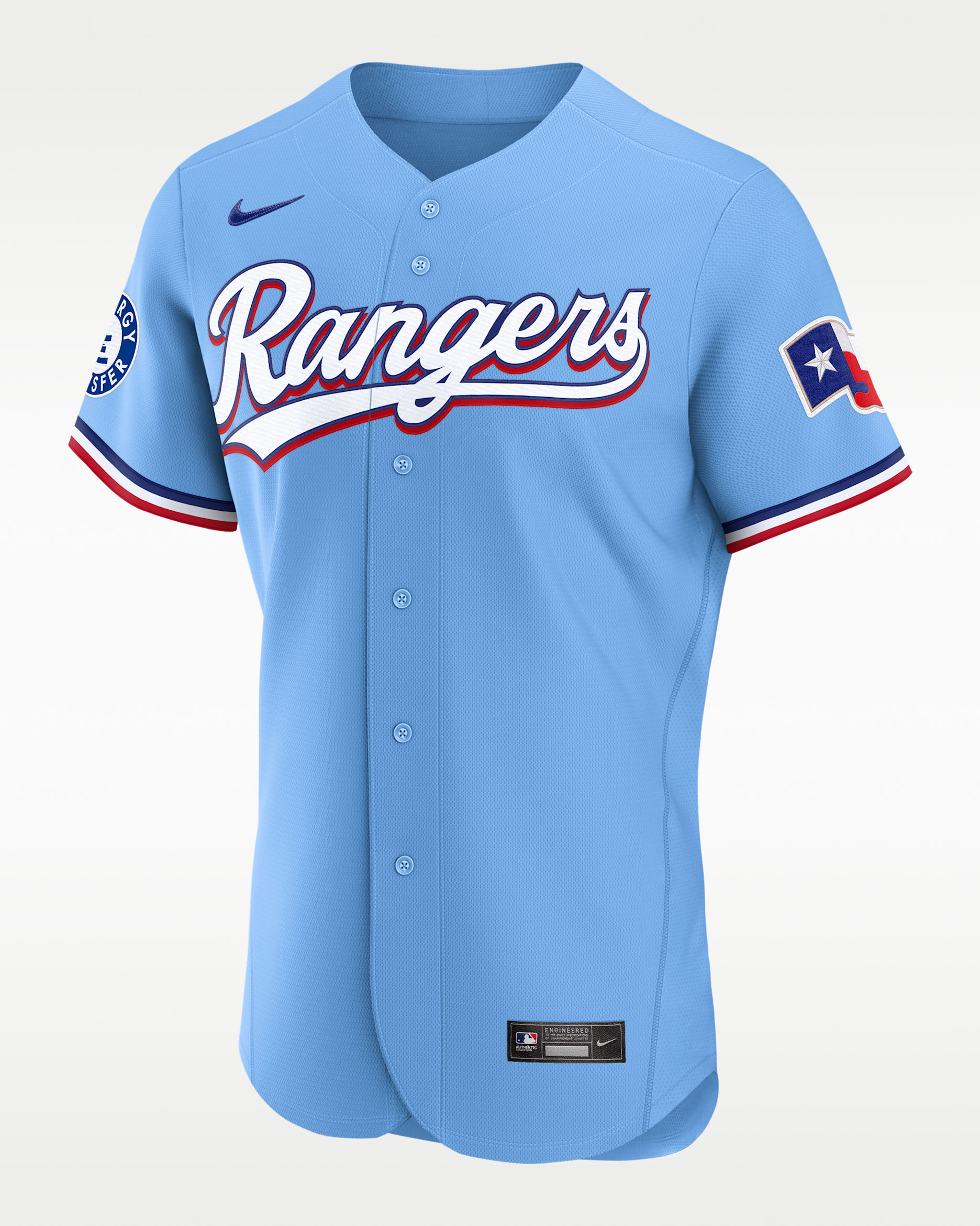 Texas Rangers Men's Nike MLB Authentic Jersey - Light Blue