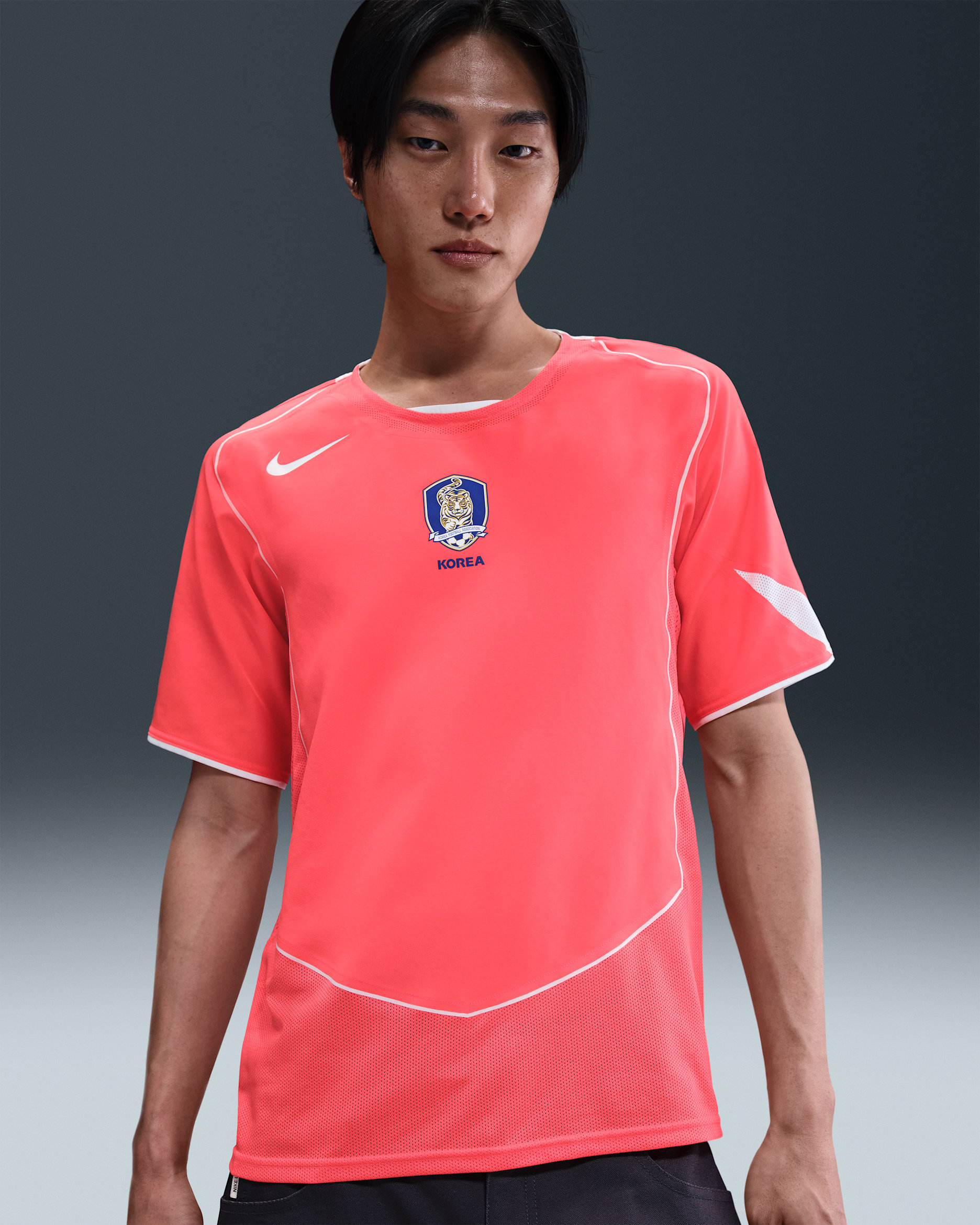 Zuid-Korea 2004 Total 90 Reissue Nike replicavoetbalshirt voor heren - Laser Crimson/Wit/Wit