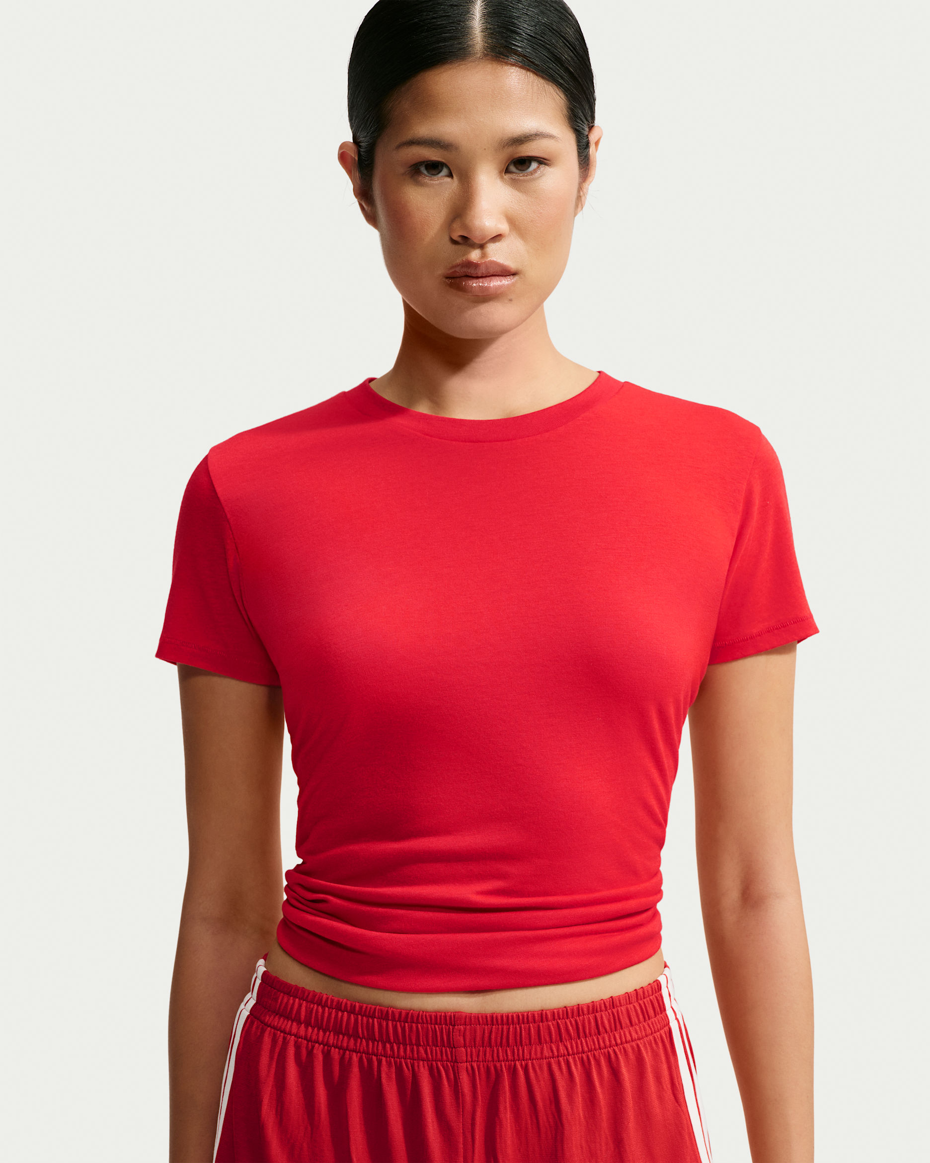 NikeSKIMS Performance Cotton Blend Women's Short-Sleeve Top - University Red