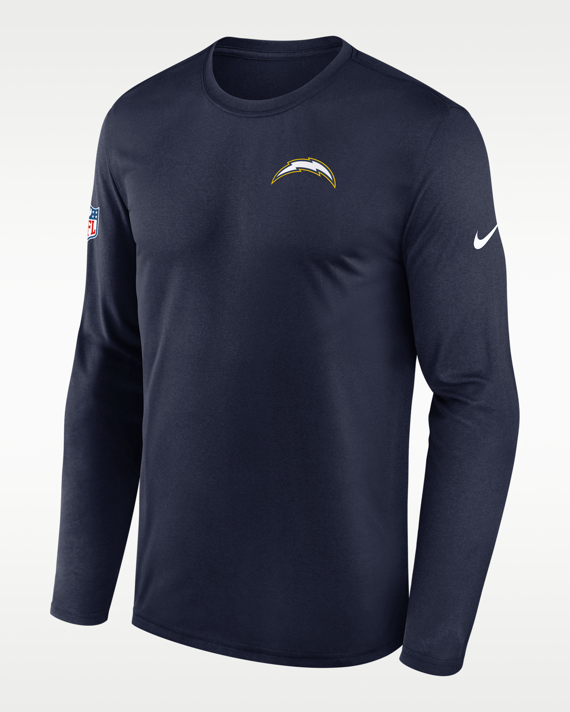 Los Angeles Chargers Alt Legend Small Logo Men's Nike Dri-FIT NFL Long-Sleeve T-Shirt - Navy