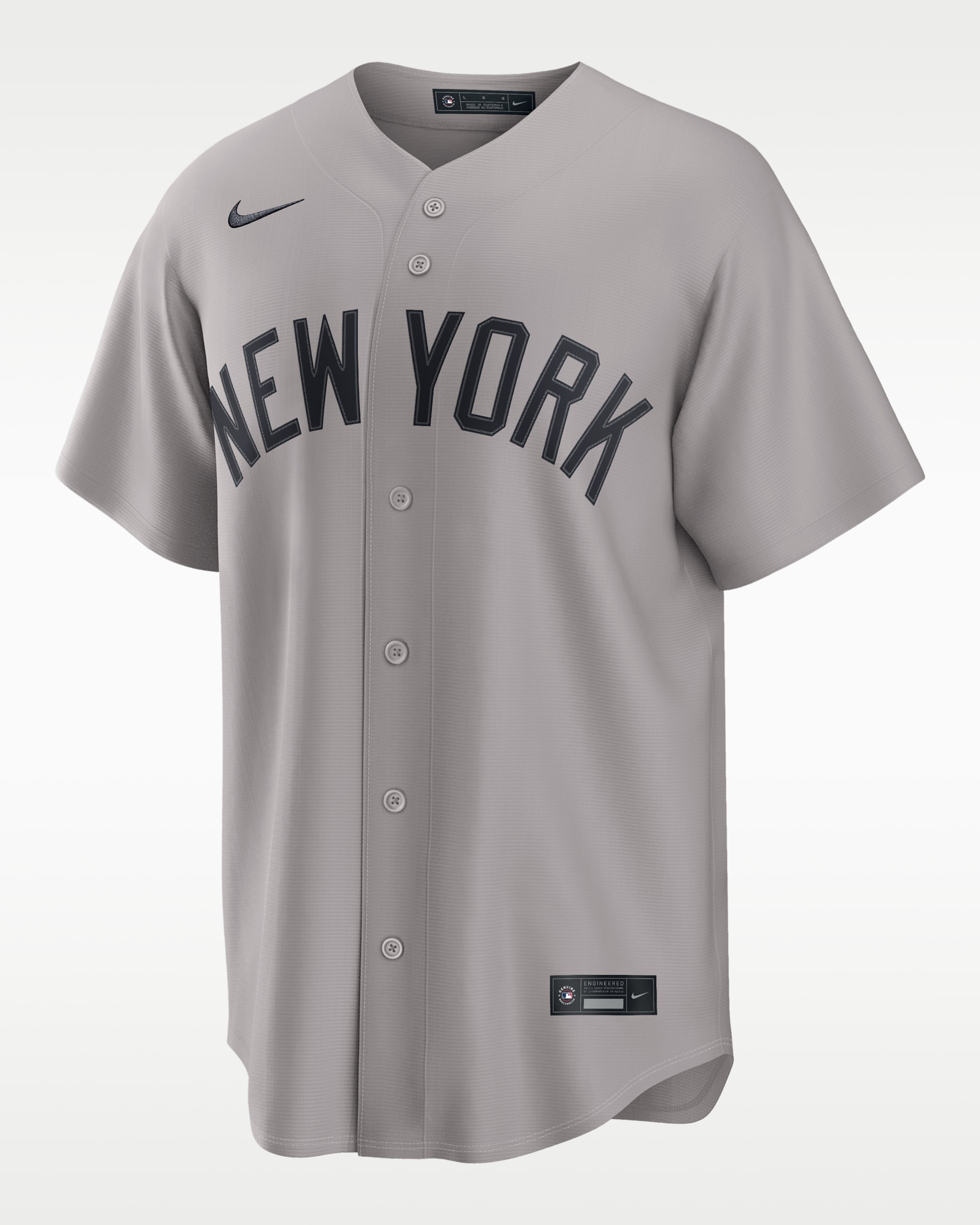 Jersey Nike Replica Yankees Road Team Front New York Yankees - Gris atmósfera
