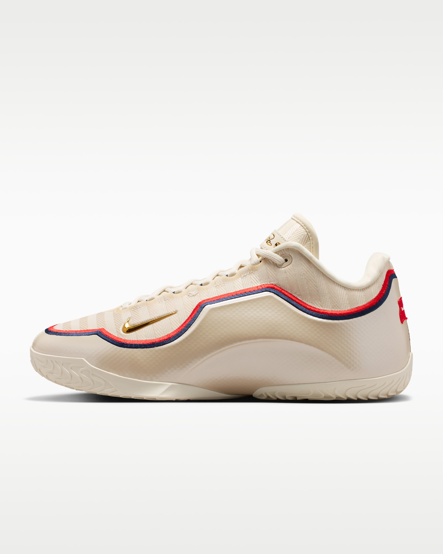 レブロン 23 "Old Glory" EP バスケットボールシューズ - ペールアイボリー/ユニバーシティレッド/ミッドナイトネイビー/メタリックゴールド