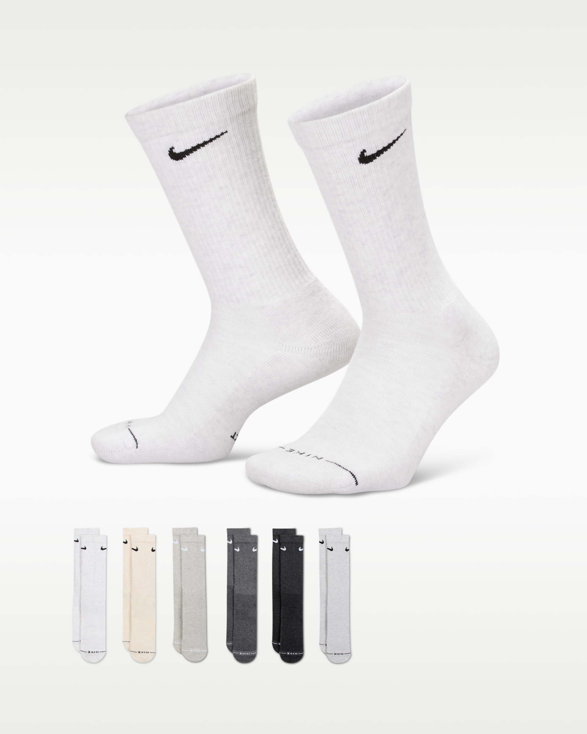 Nike Everyday Elevated Crew Socks (6 Pairs) - Multi-Colour