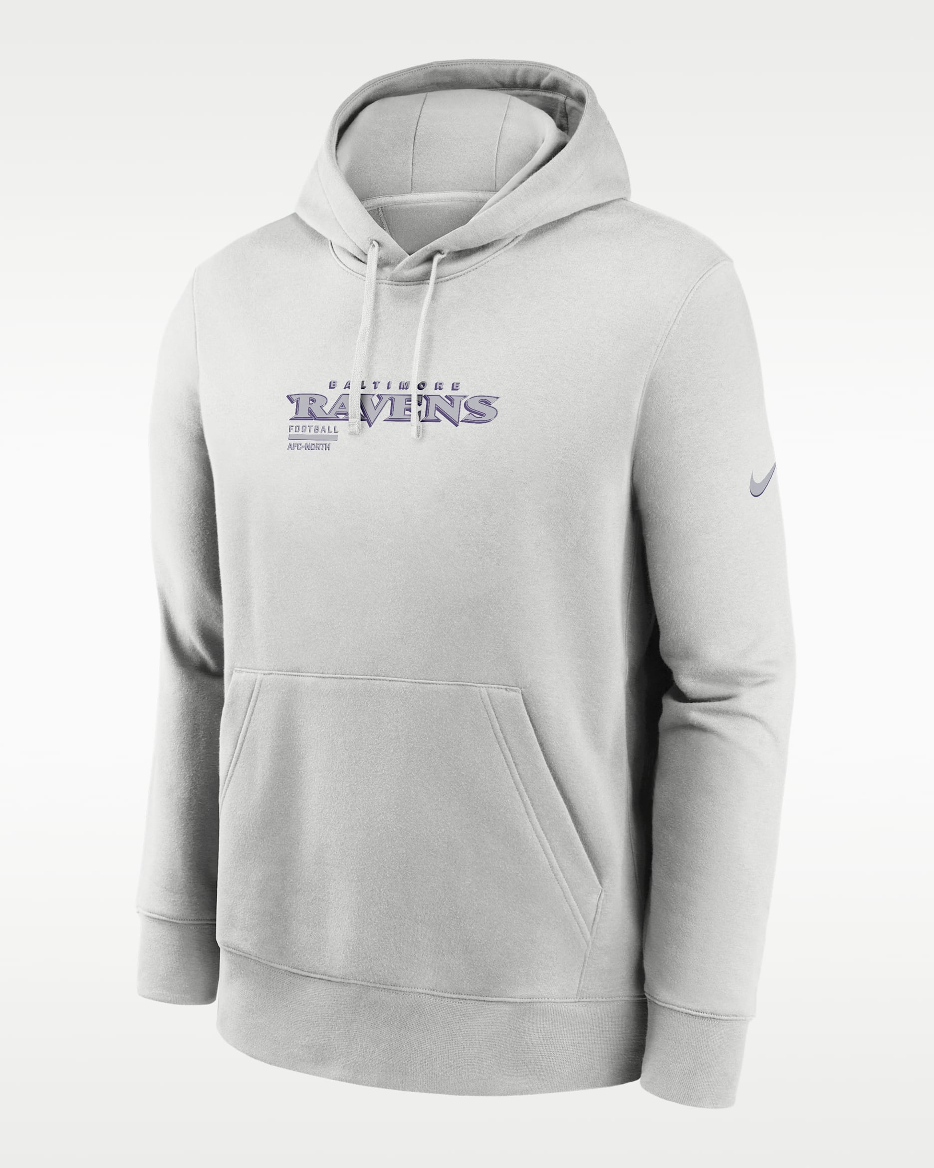 Sudadera con gorro sin cierre Nike de la NFL para hombre Baltimore Ravens Slot Receiver Club - Gris