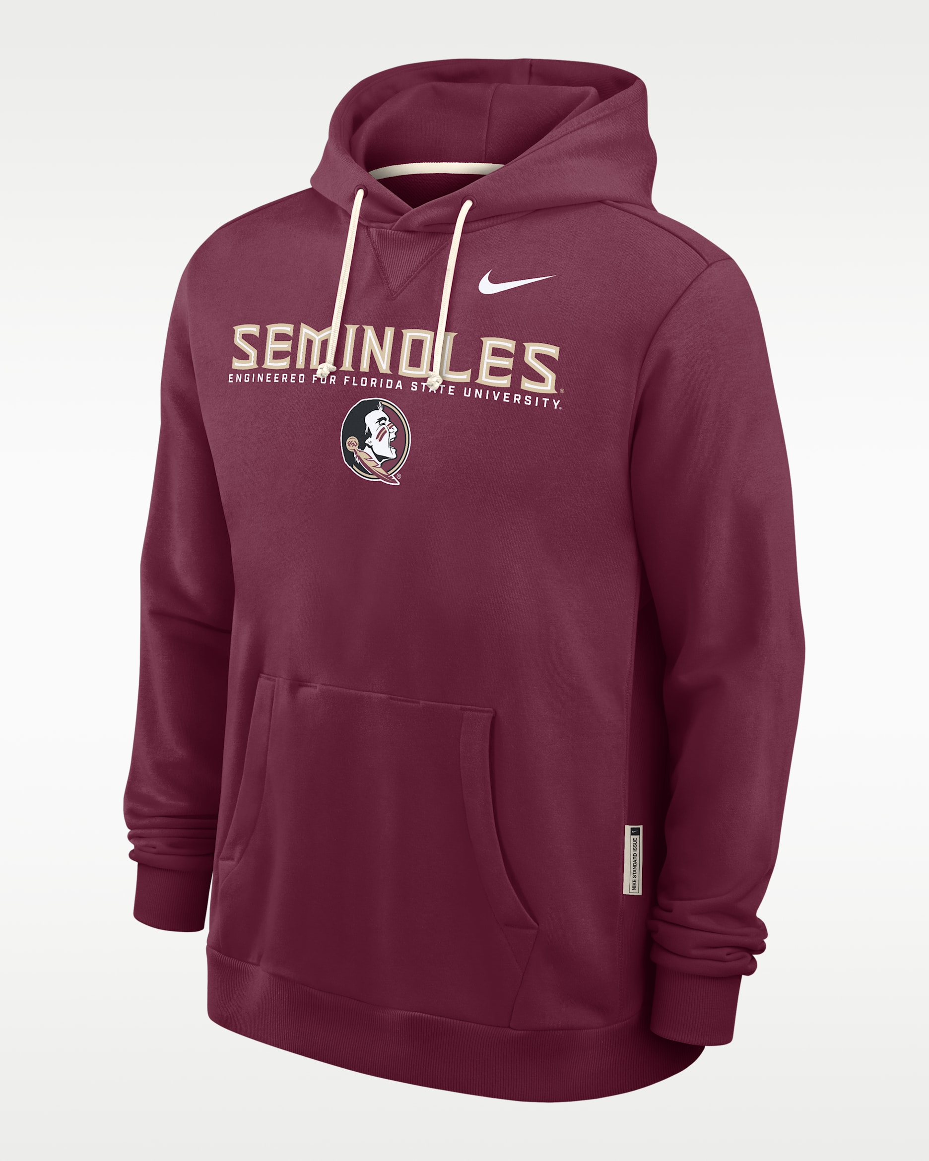 Florida State Sideline Men's Nike Dri-FIT College Pullover Hoodie - Garnet