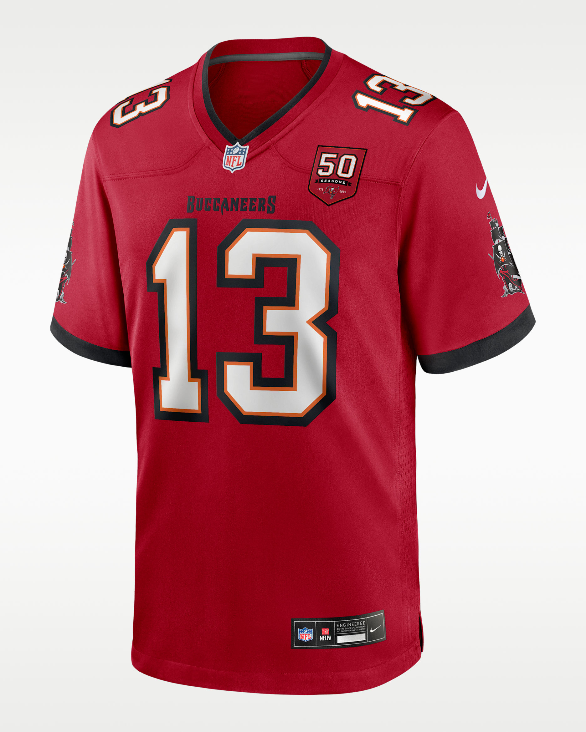 Mike Evans Tampa Bay Buccaneers 50th Anniversary Men's Nike NFL Game Jersey - Red