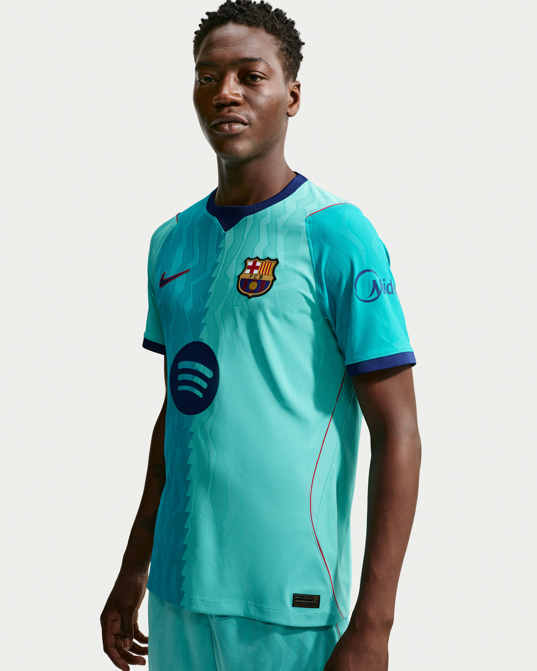 FC Barcelona 2026/27 Match Third Men's Nike Aero-FIT Football Authentic Shirt - Green Frost/Green Frost/Gym Red/Loyal Blue