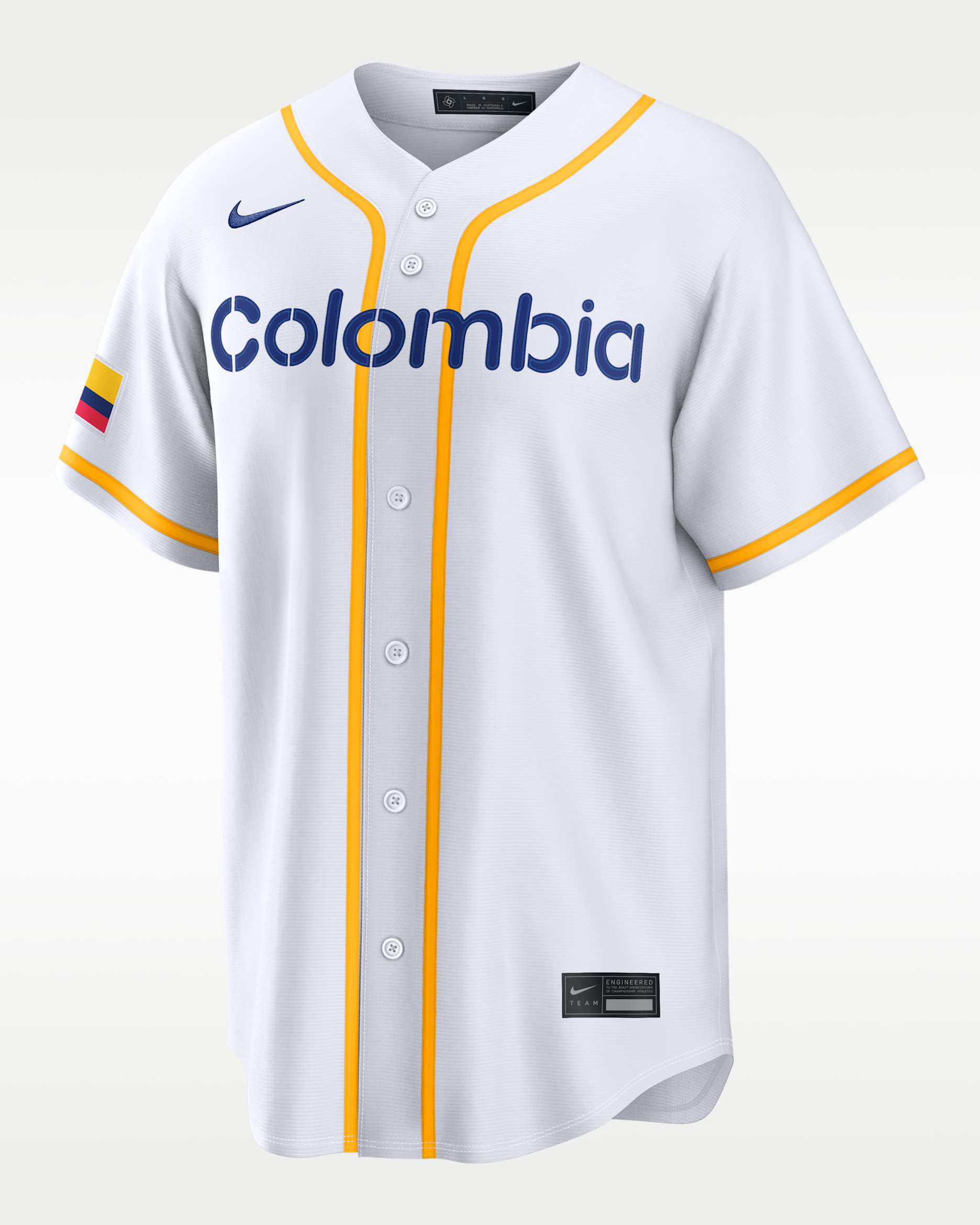 Jersey Nike Stadium para hombre Colombia National Baseball Team 2026 World Baseball Classic - Blanco