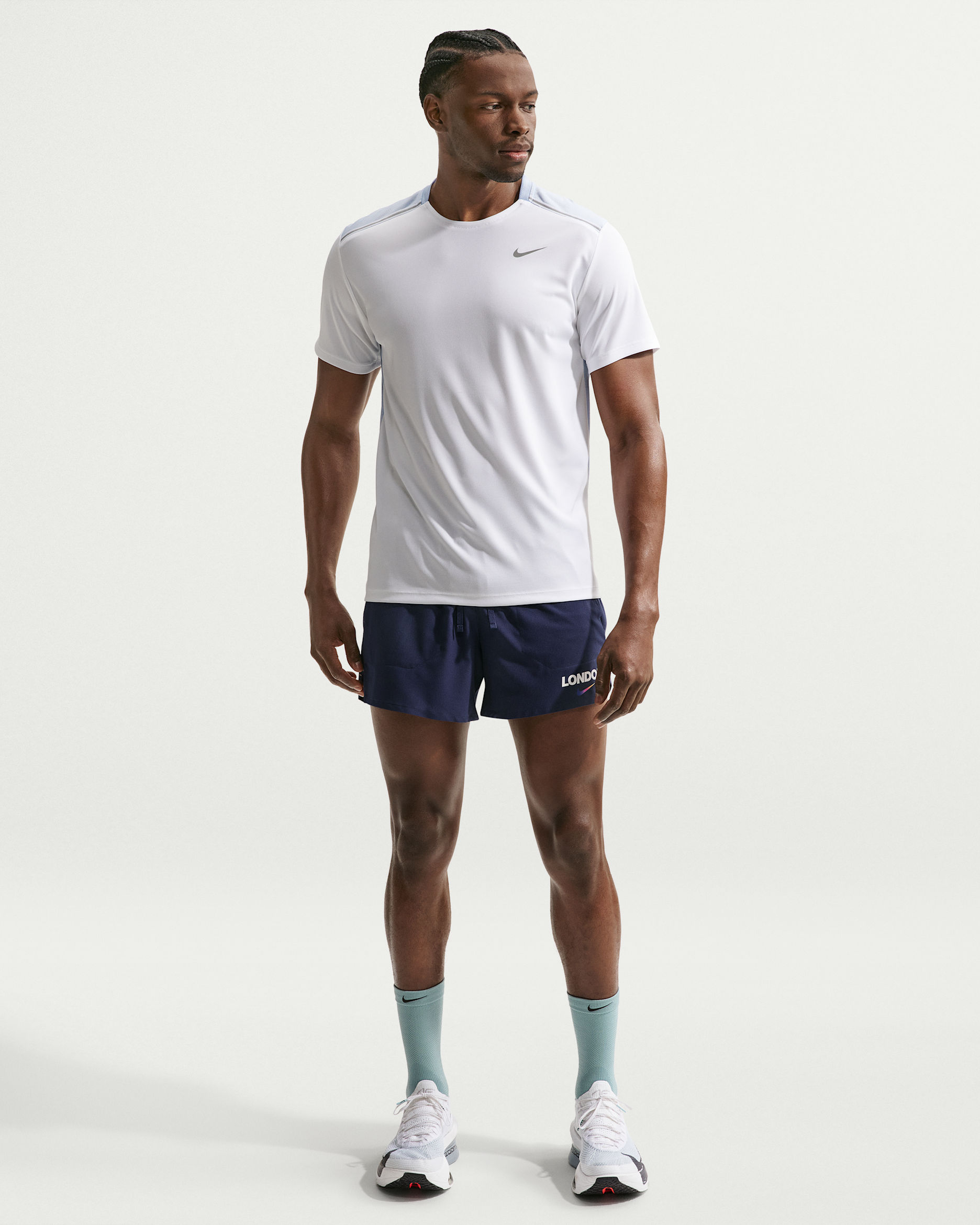 Short de running avec sous-short intégré Dri-FIT Nike Stride 13 cm pour homme - Midnight Navy