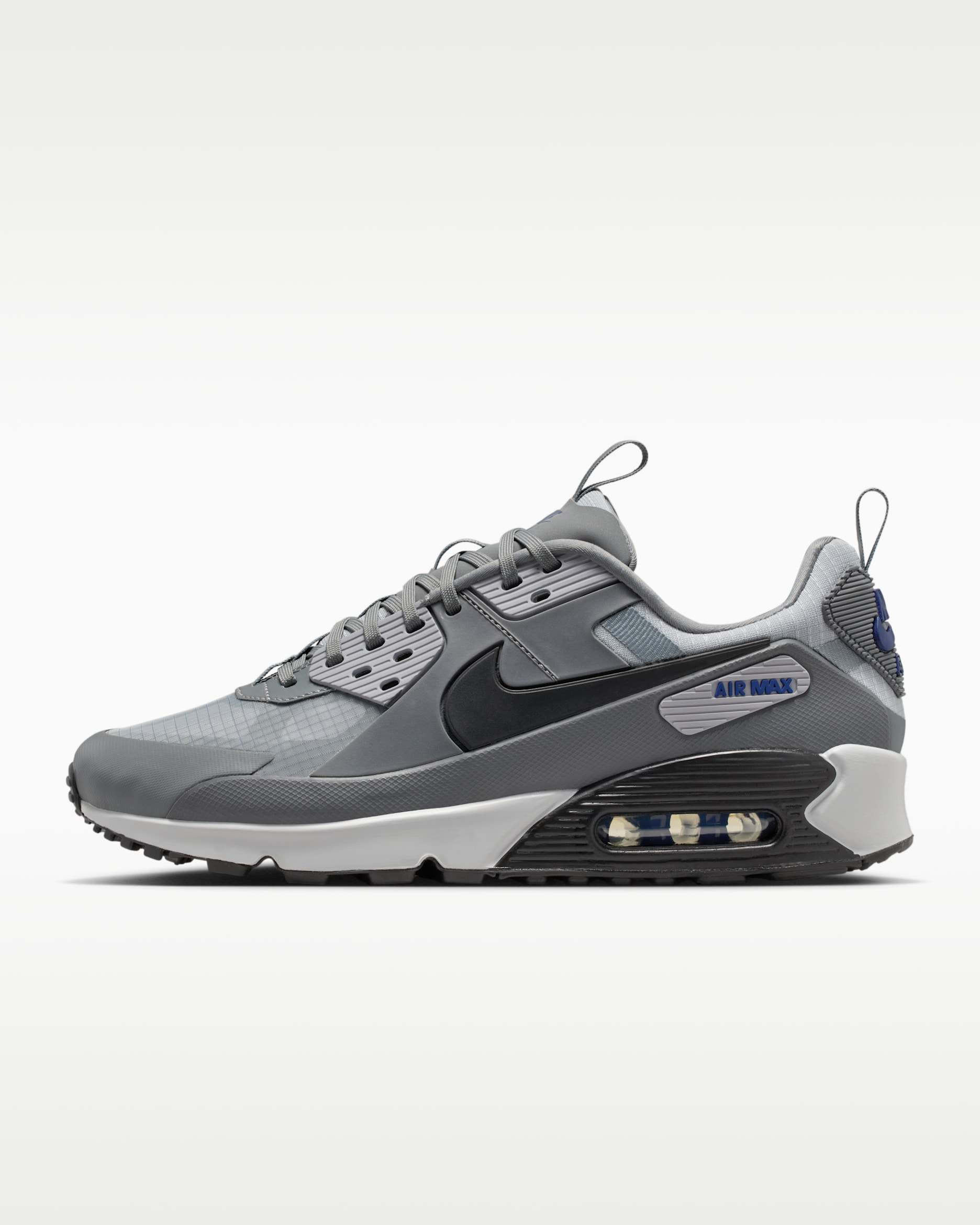 Nike Air Max 90 herresko - Cool Grey/Deep Royal Blue/Wolf Grey/Svart