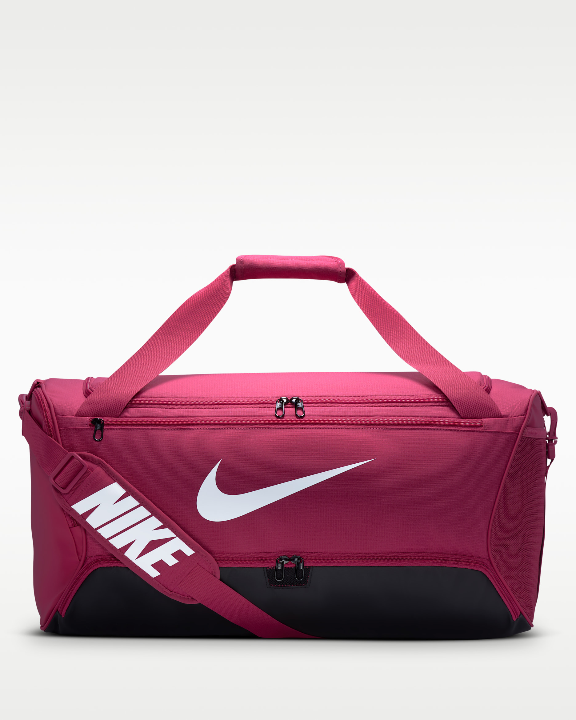 Nike Brasilia 9.5 Training Duffel Bag (Medium, 60L) - Sweet Beet/Black/White