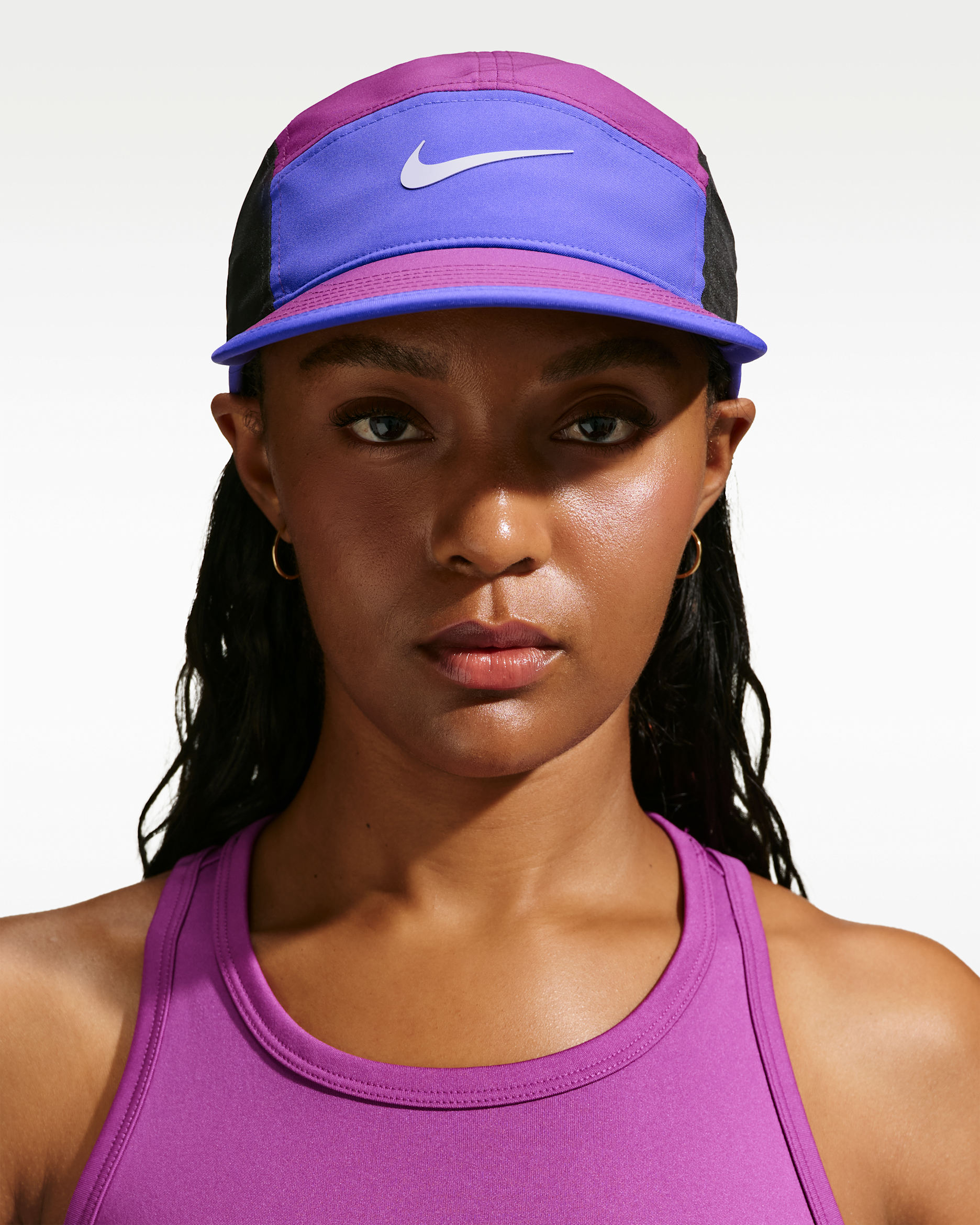 Ustruktureret Nike Fly Dri-FIT Swoosh-kasket - Persian Violet/Bold Berry/sort/Palest Purple