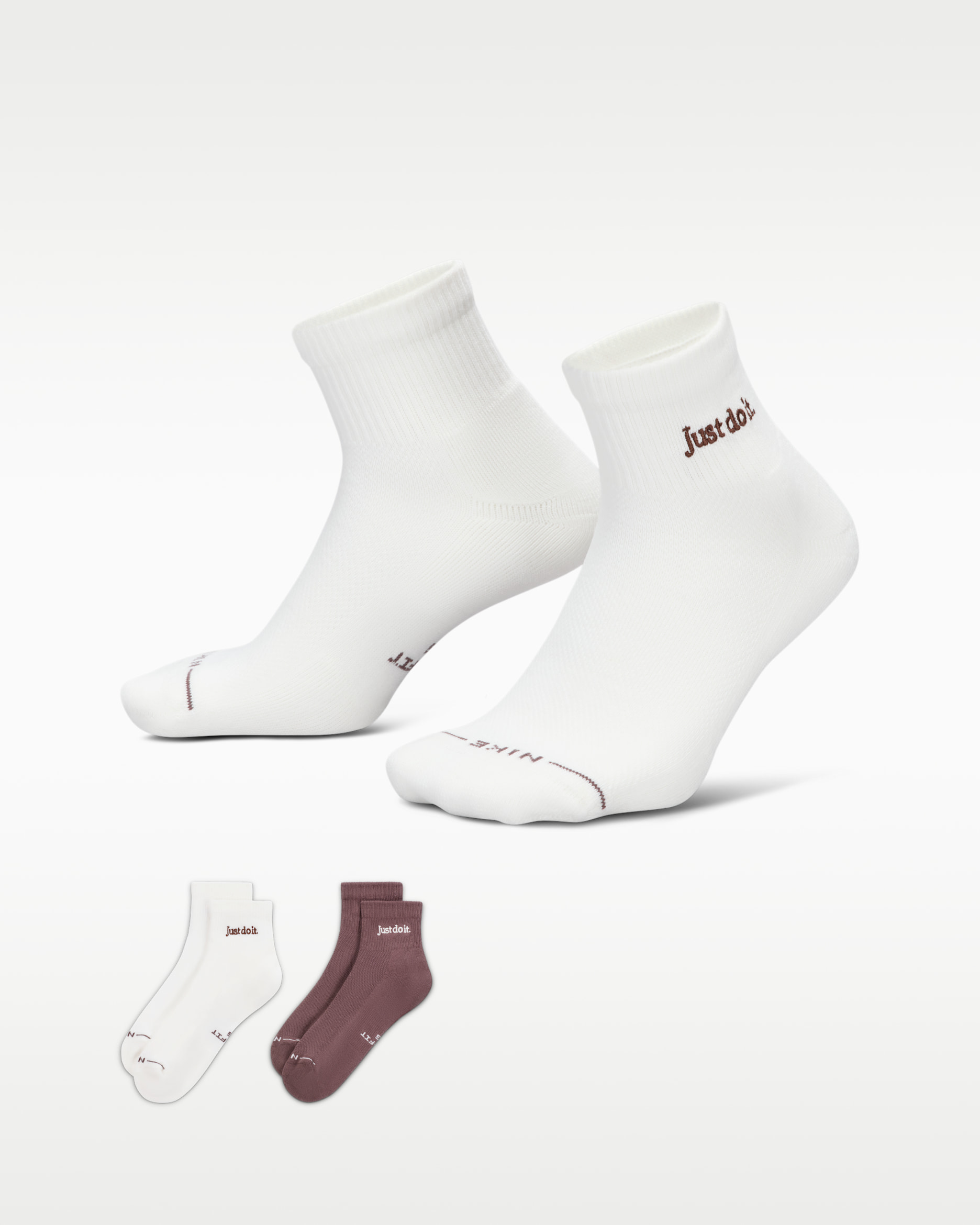 Nike Everyday Elevated Ankle Socks (2 Pairs) - Multi-Color