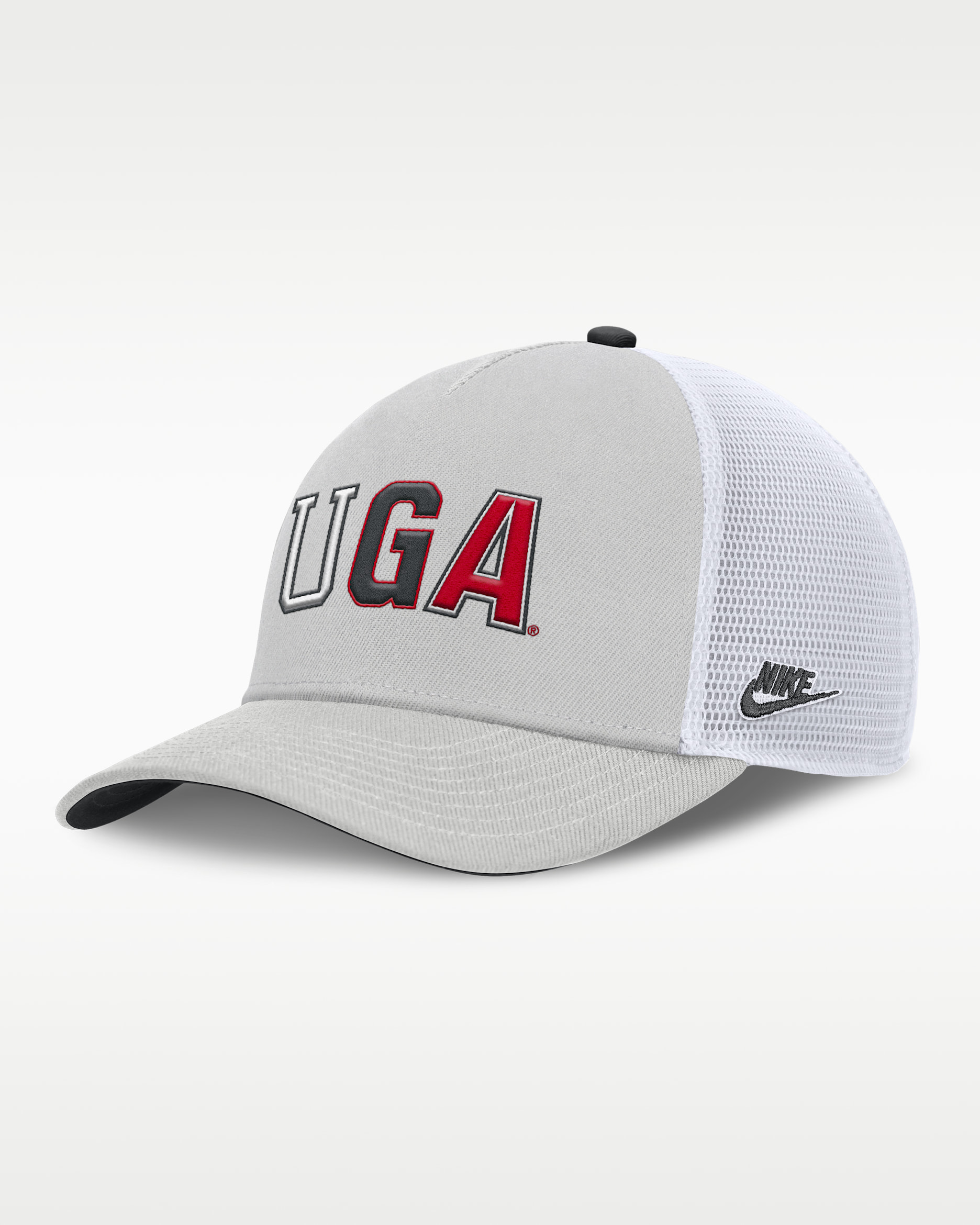 Gorra de rejilla universitaria Nike ajustable para hombre Georgia Legacy Basketball Rise - Gris