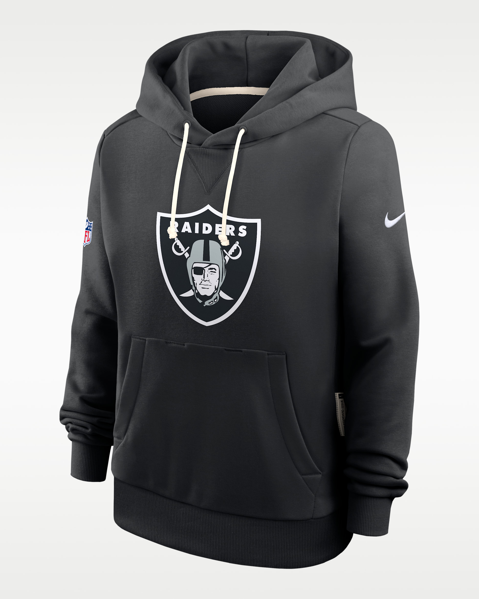 Las Vegas Raiders Sideline Women's Nike Dri-FIT NFL Pullover Hoodie - Black