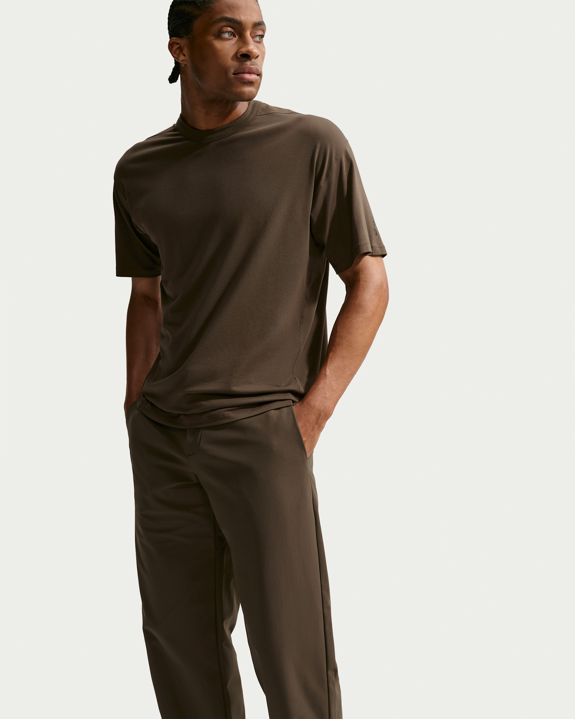 Nike 24.7 ImpossiblySoft Light Men's Dri-FIT Short-Sleeve T-Shirt - Dark Hazel/Black/Velvet Brown