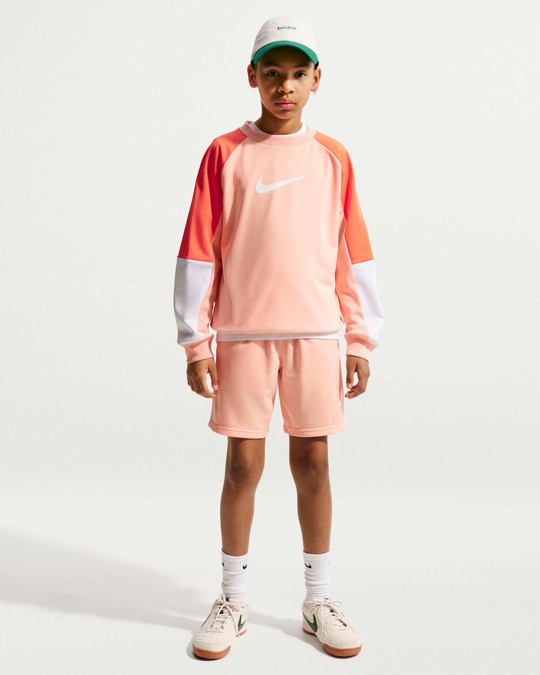 Conjunto deportivo para niños talla grande Nike Sportswear - Naranja ártico/Naranja césped/Blanco/Blanco