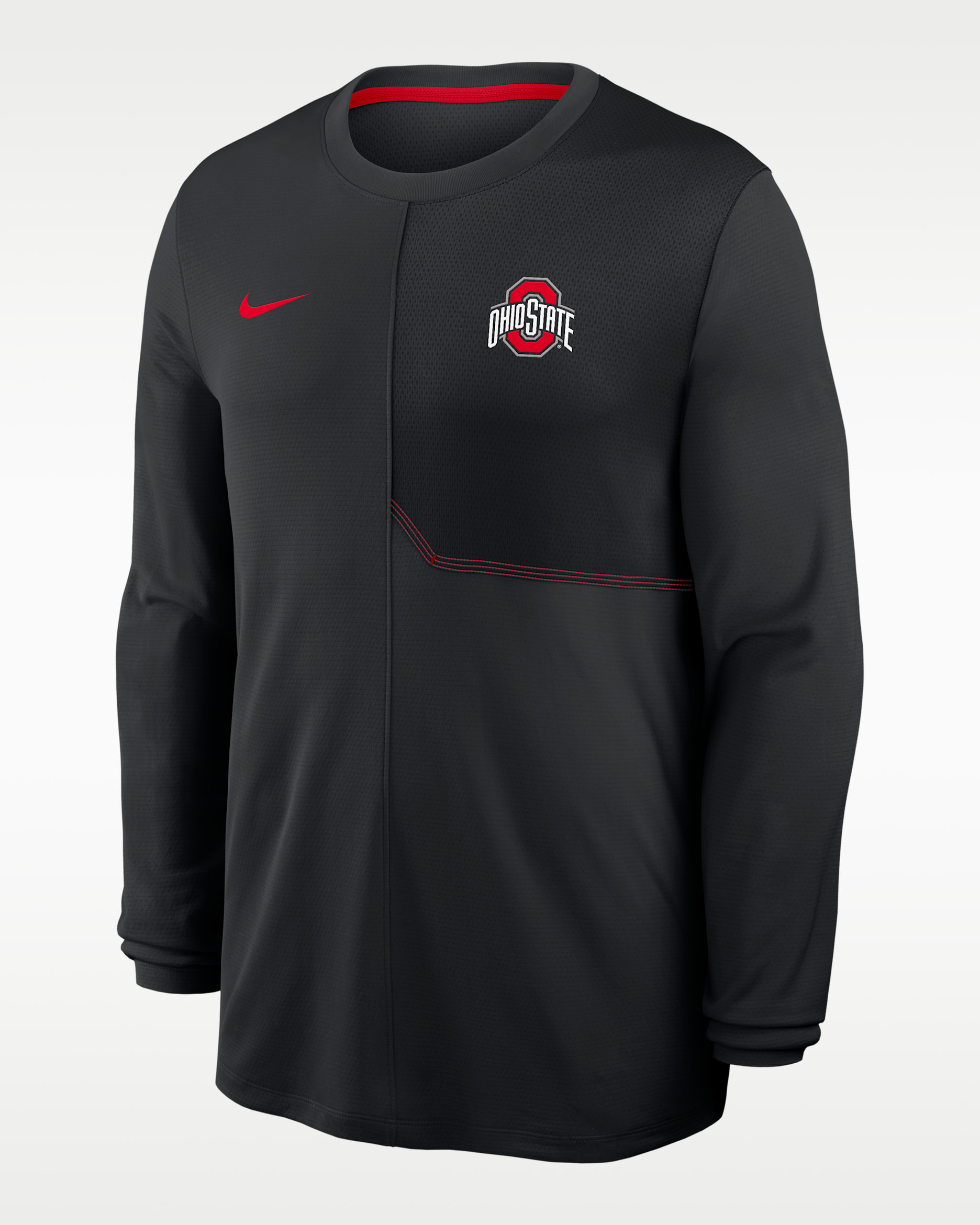 Ohio State Sideline Coach Men's Nike Dri-FIT College Long-Sleeve Top - Black