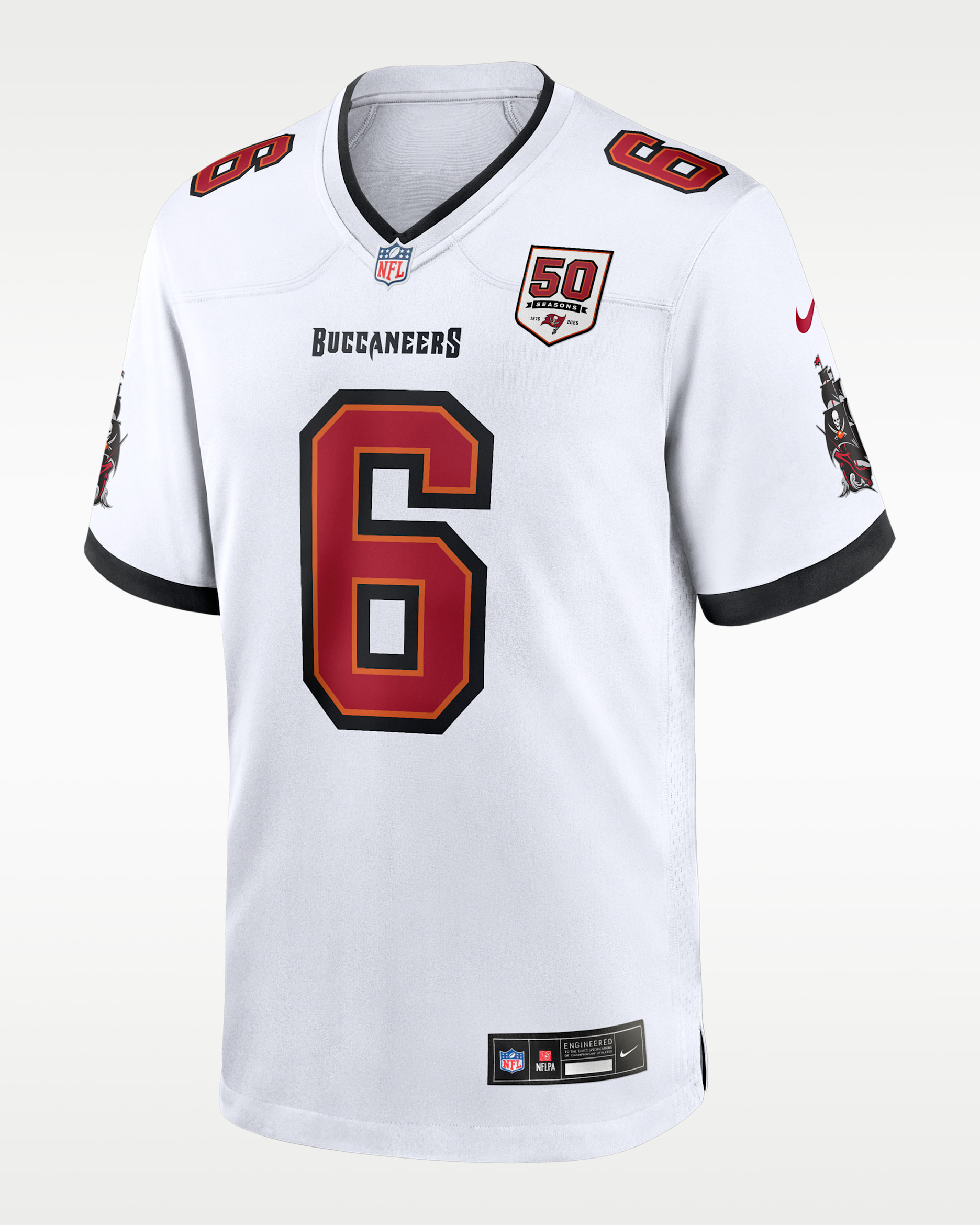 Baker Mayfield Tampa Bay Buccaneers 50th Anniversary Men's Nike NFL Game Jersey - White