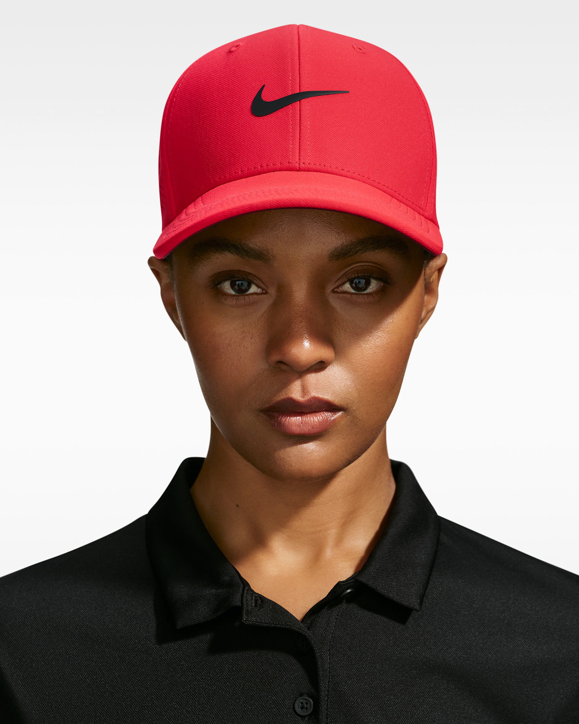 Nike Rise Dri-FIT ADV SwooshFlex Structured Golf Cap - University Red/Anthracite/Black