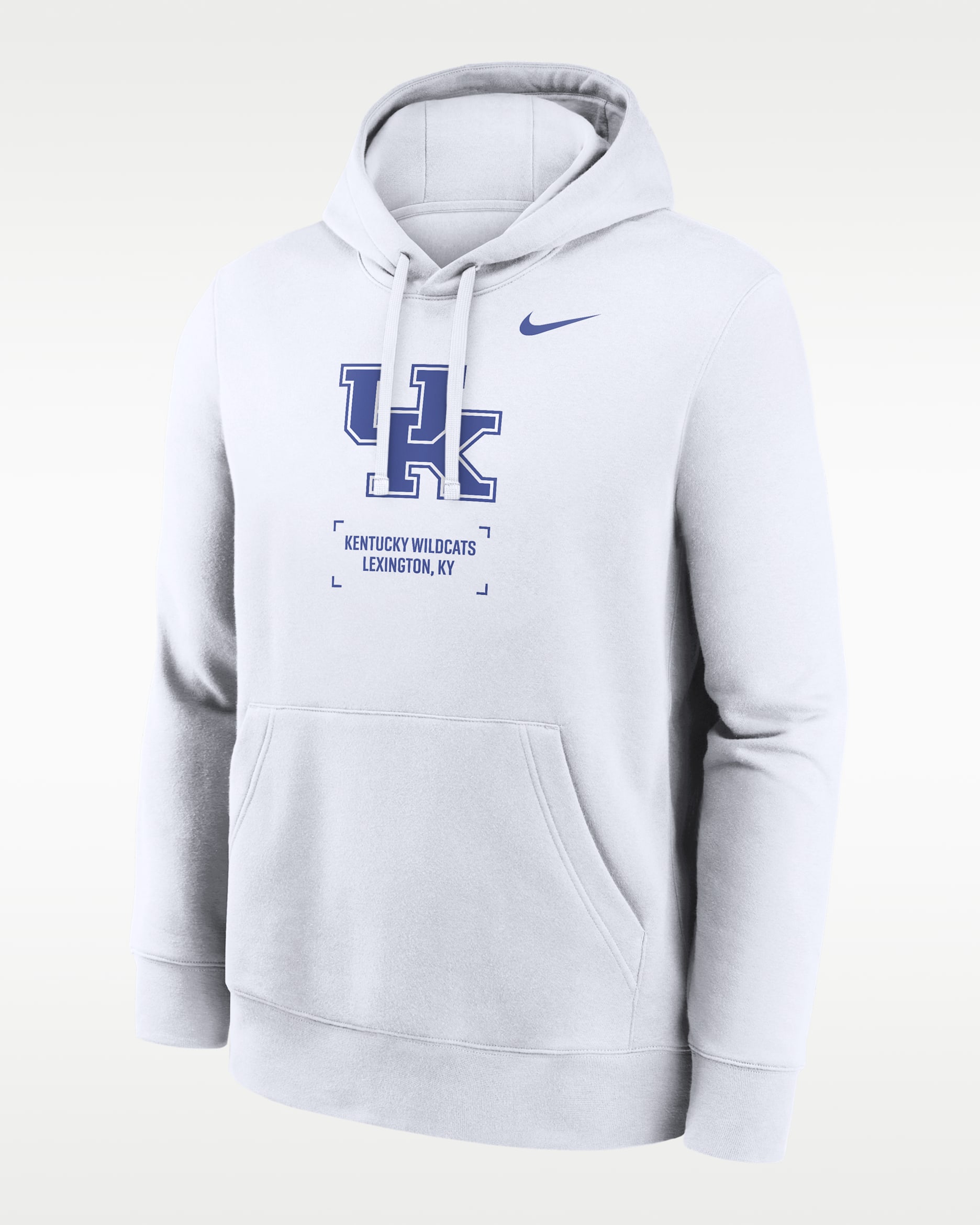 Kentucky Club Basketball 2-Hit Men's Nike College Pullover Hoodie - White