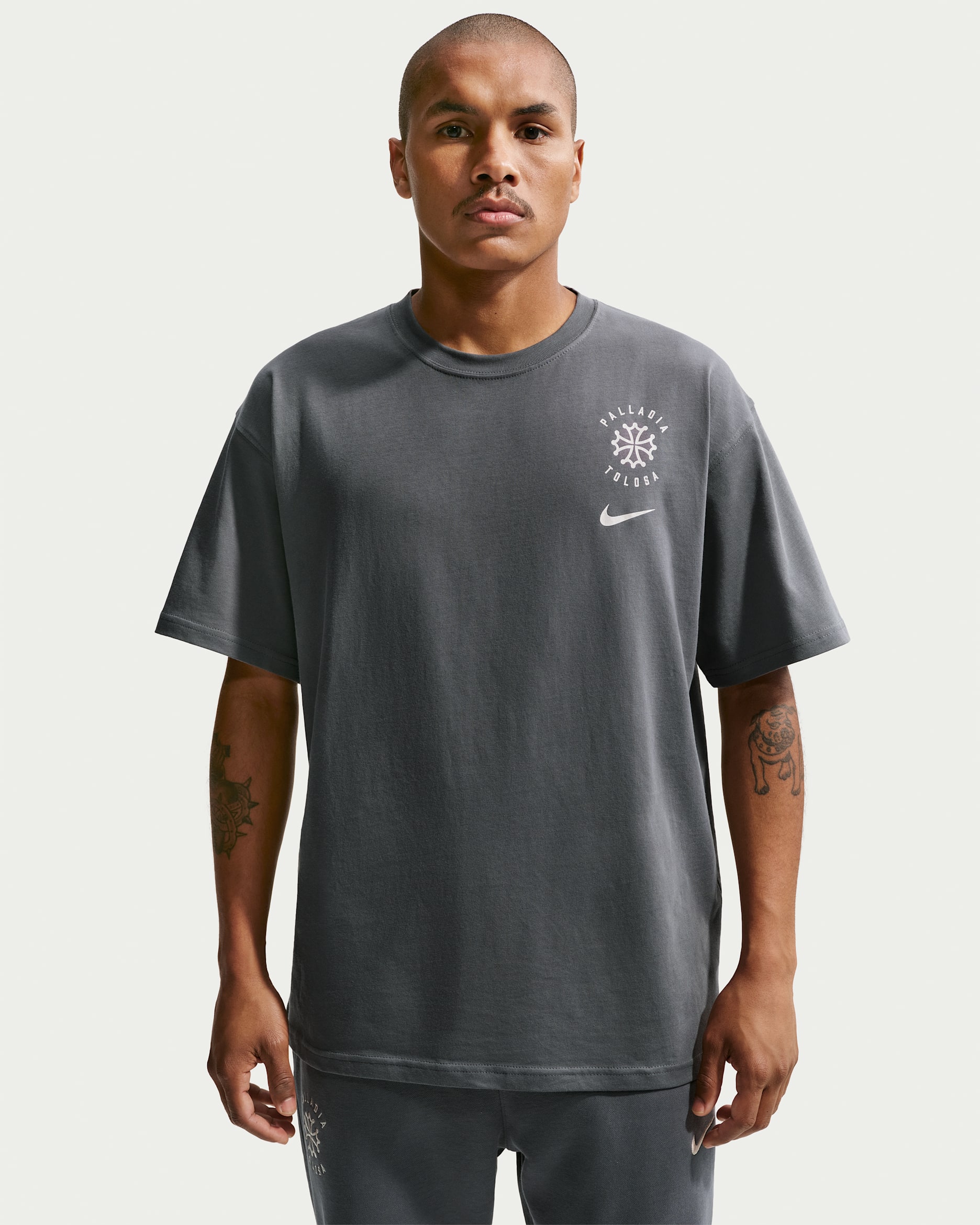 Stade Toulousain X Toulouse F.C. Unisex Nike Capitolium Loose-Fit Tee - Iron Grey/Natural