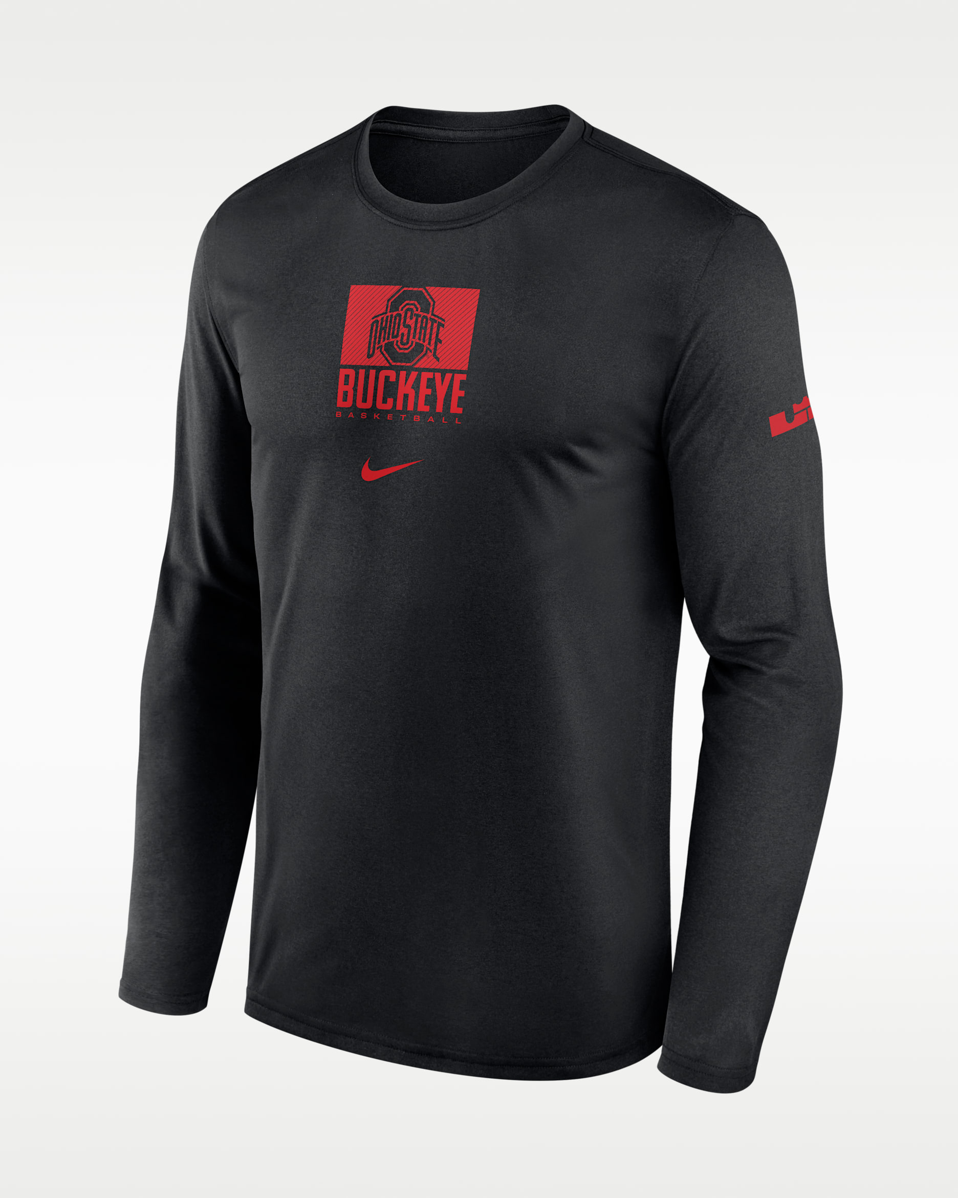 Ohio State Courtside Men's Nike Dri-FIT College Long-Sleeve T-Shirt - Black