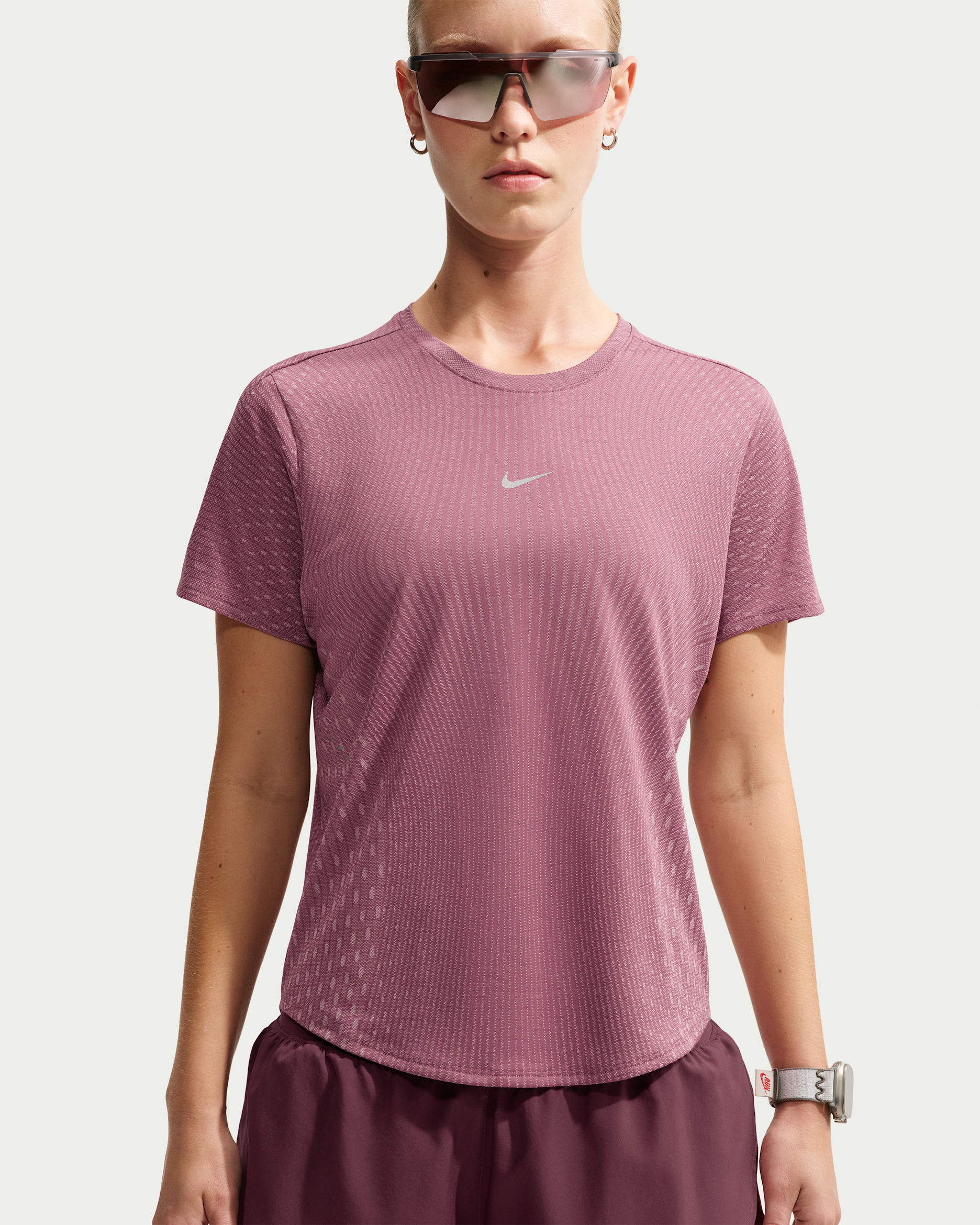 Nike Swift Women's Aero-FIT Short-Sleeve Running Top - Pink Smoke/Pink Rise
