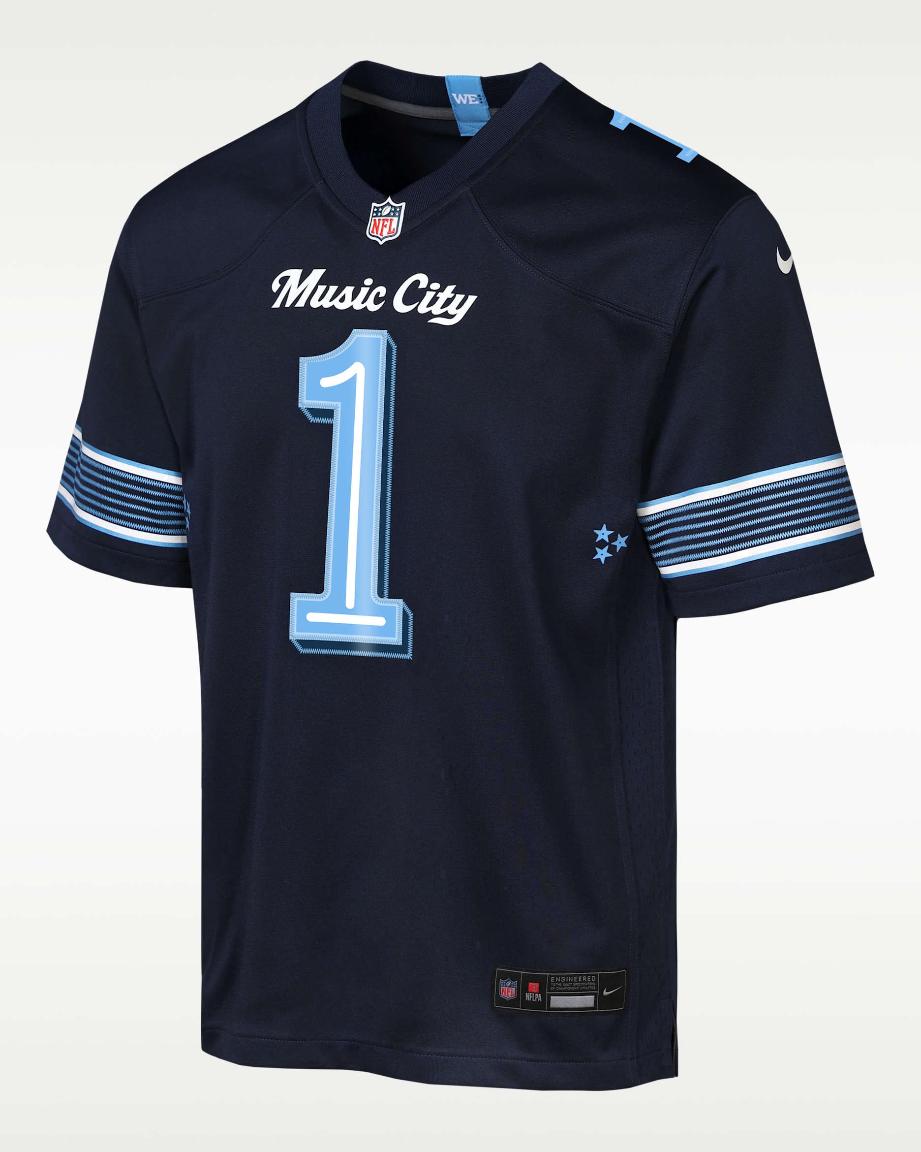 Jersey Nike de la NFL Game para niños talla grande Cameron Ward Tennessee Titans Rivalries Collection - Azul marino