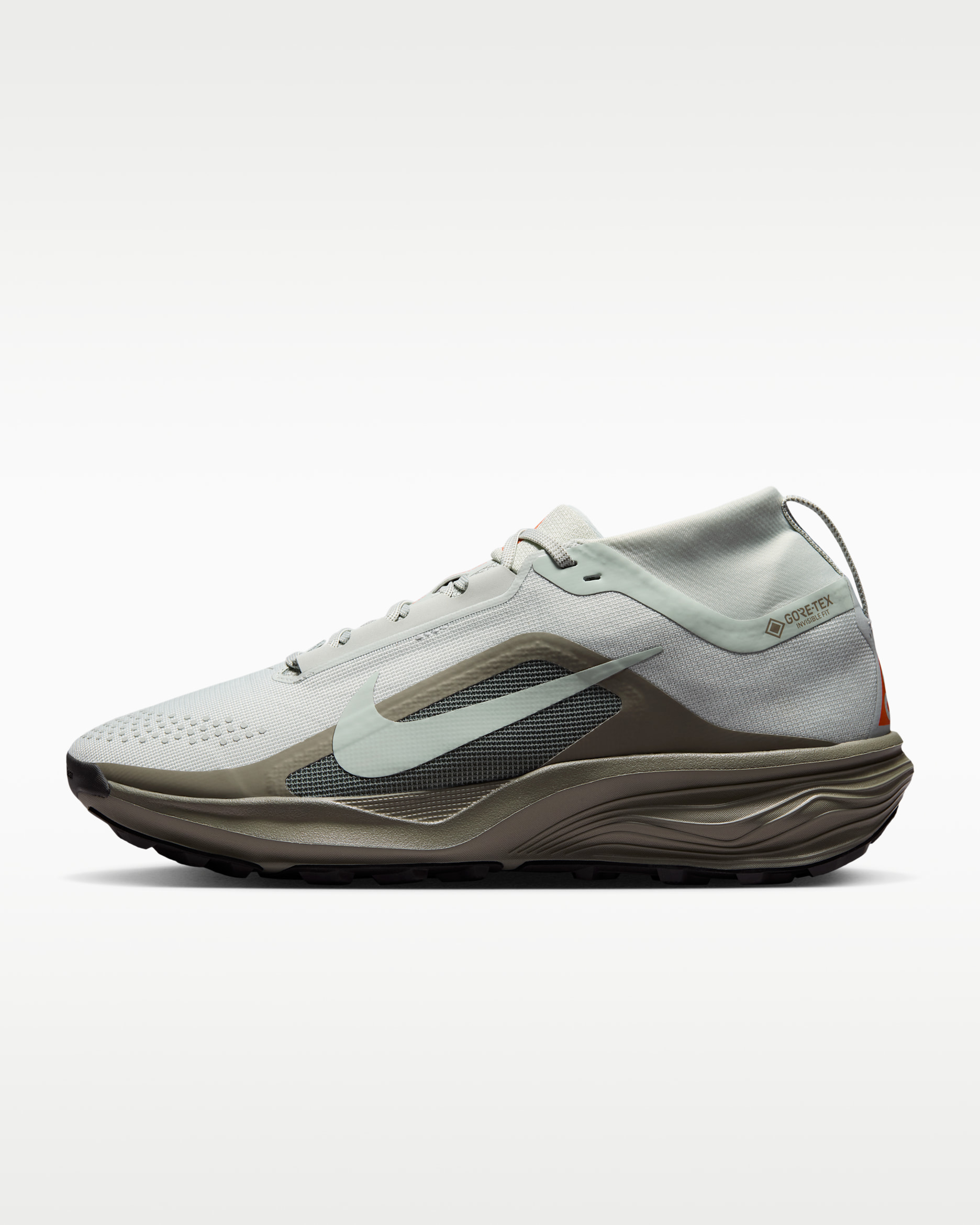 ACG Pegasus Trail GORE-TEX Men's Waterproof Trail Running Shoes - Light Silver/Light Army/Safety Orange/Light Silver