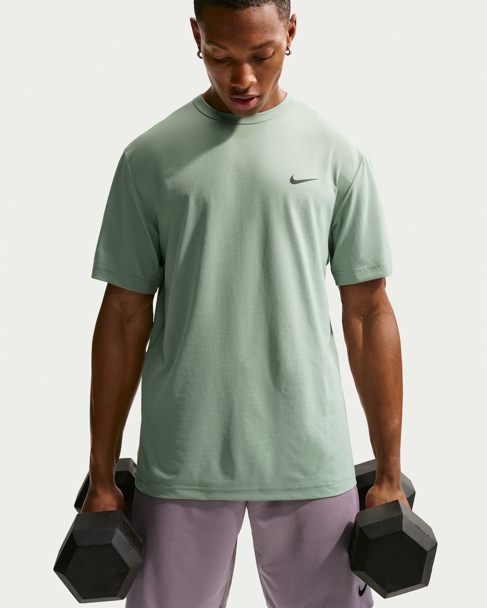 Nike Hyverse Men's Dri-FIT UV Short-sleeve Versatile Top - Steam/Black