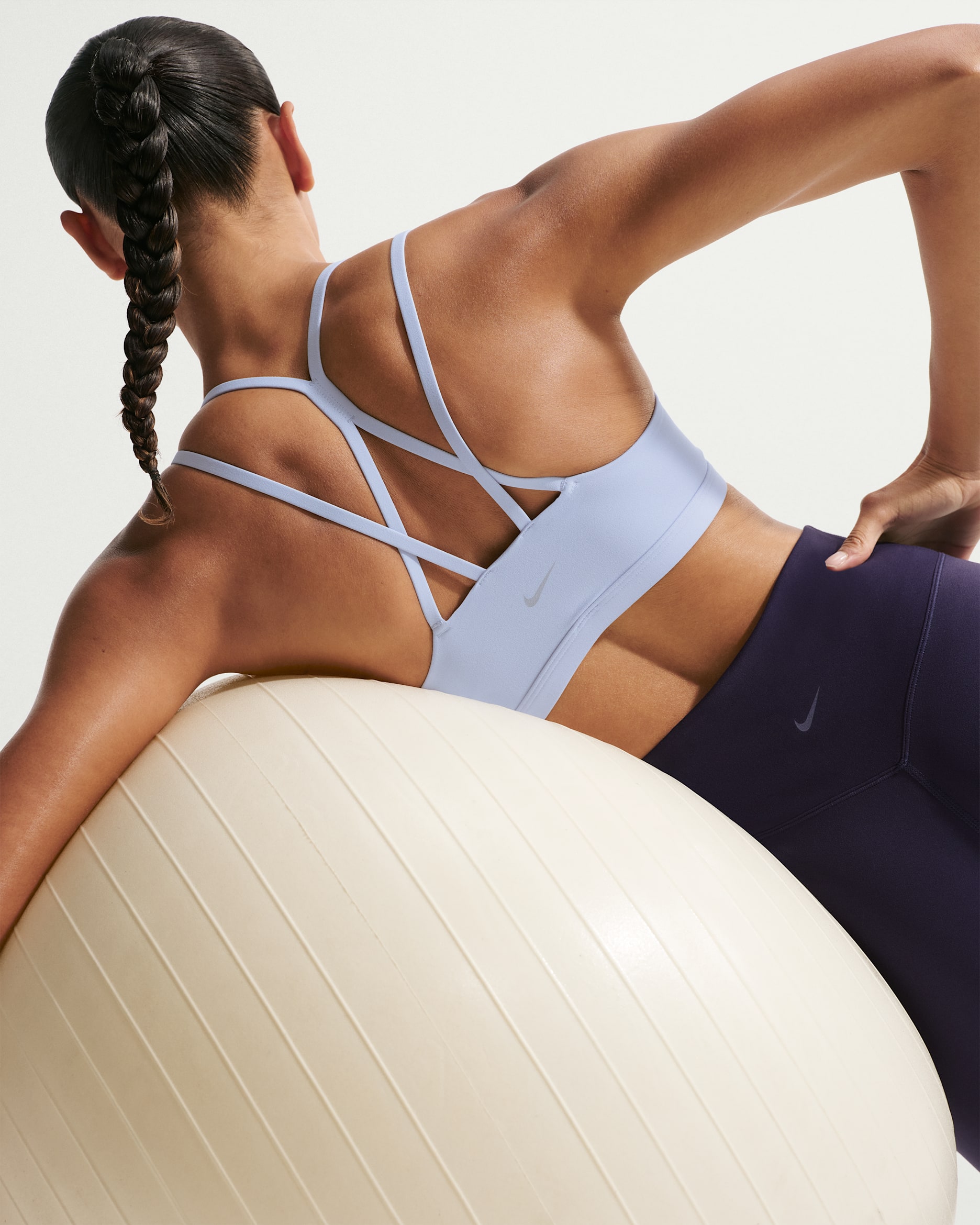 Nike Zenvy Strappy Women's Light-Support Padded Sports Bra - Hydrogen Blue/Cool Grey